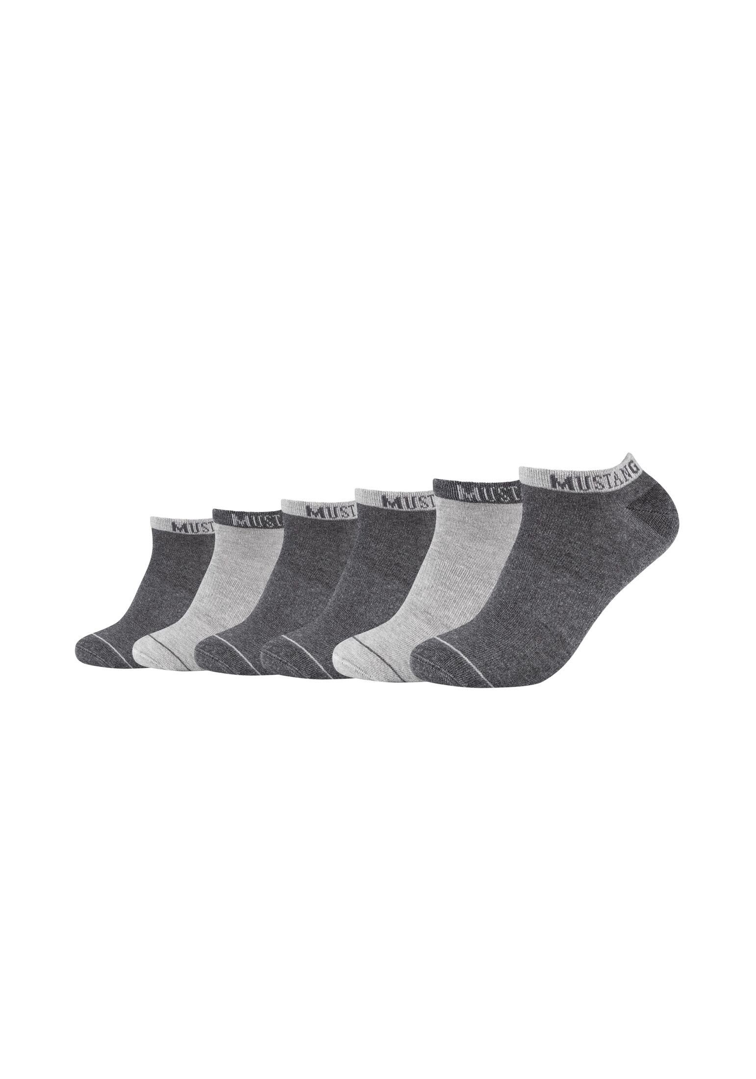 MUSTANG Sneakersocken Sneakersocken 6er Pack, Kein Verrutschen: dank softem  Materialmix mit Elasthananteil