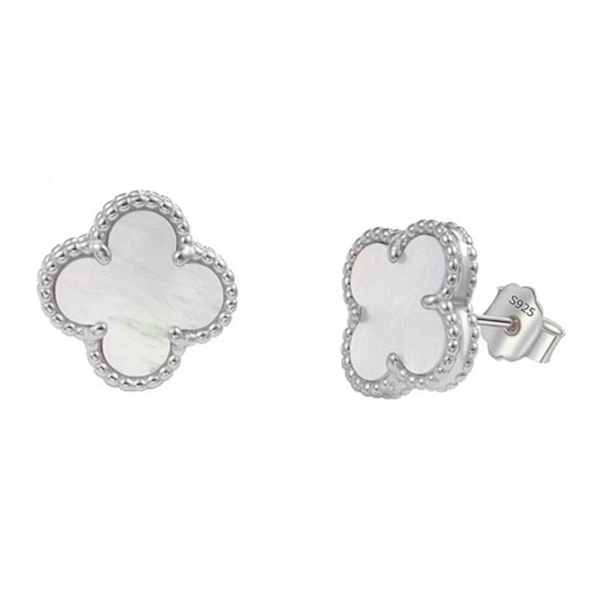 ROUGEMONT Paar Ohrstecker Kleeblatt Ohrstecker Glücksbringer Ohrstecker 925 Sterling Silber, Echtschmuck