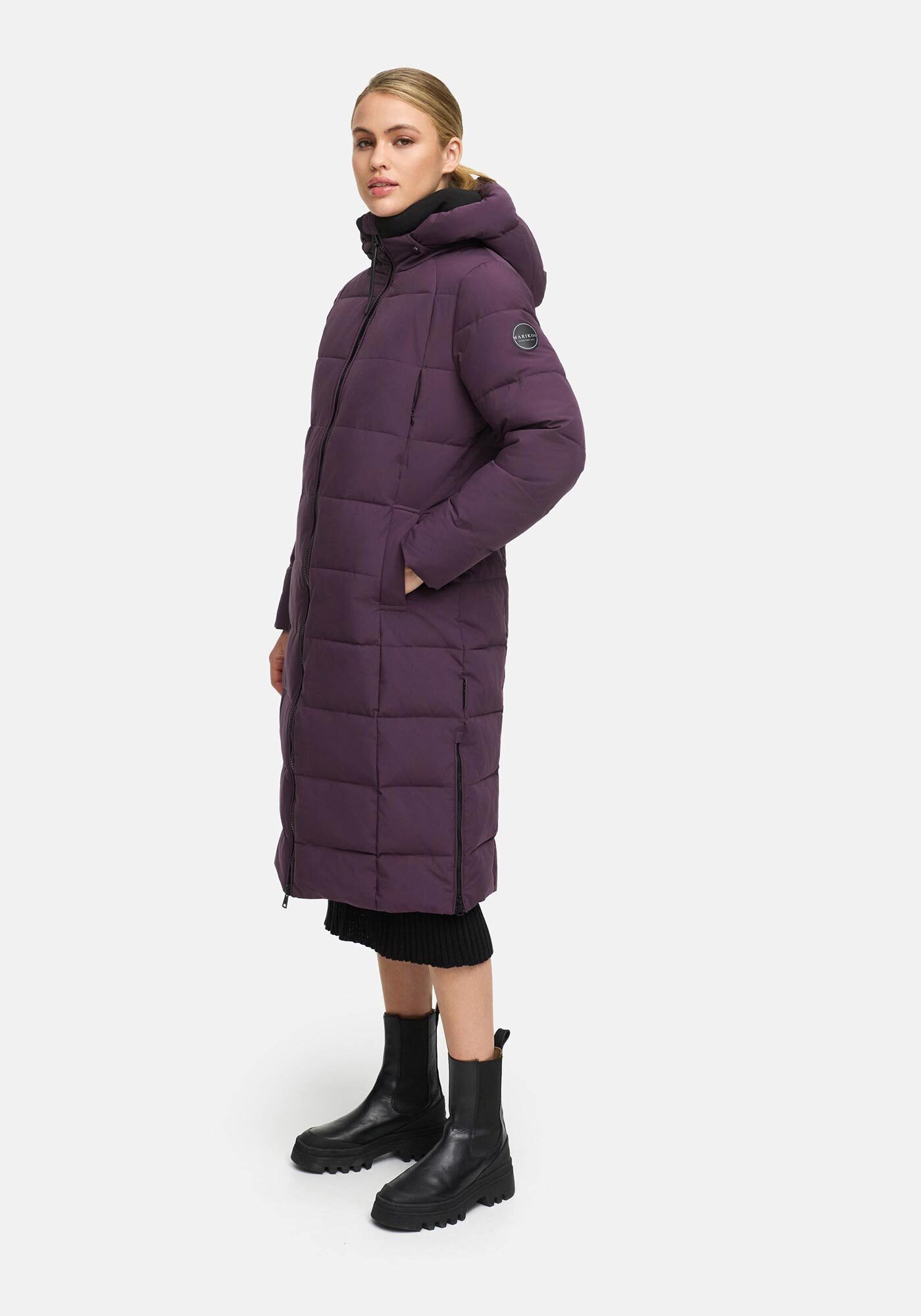 Marikoo Winterjacke Lanitaa Steppmantel mit abnehmbarer Kapuze
