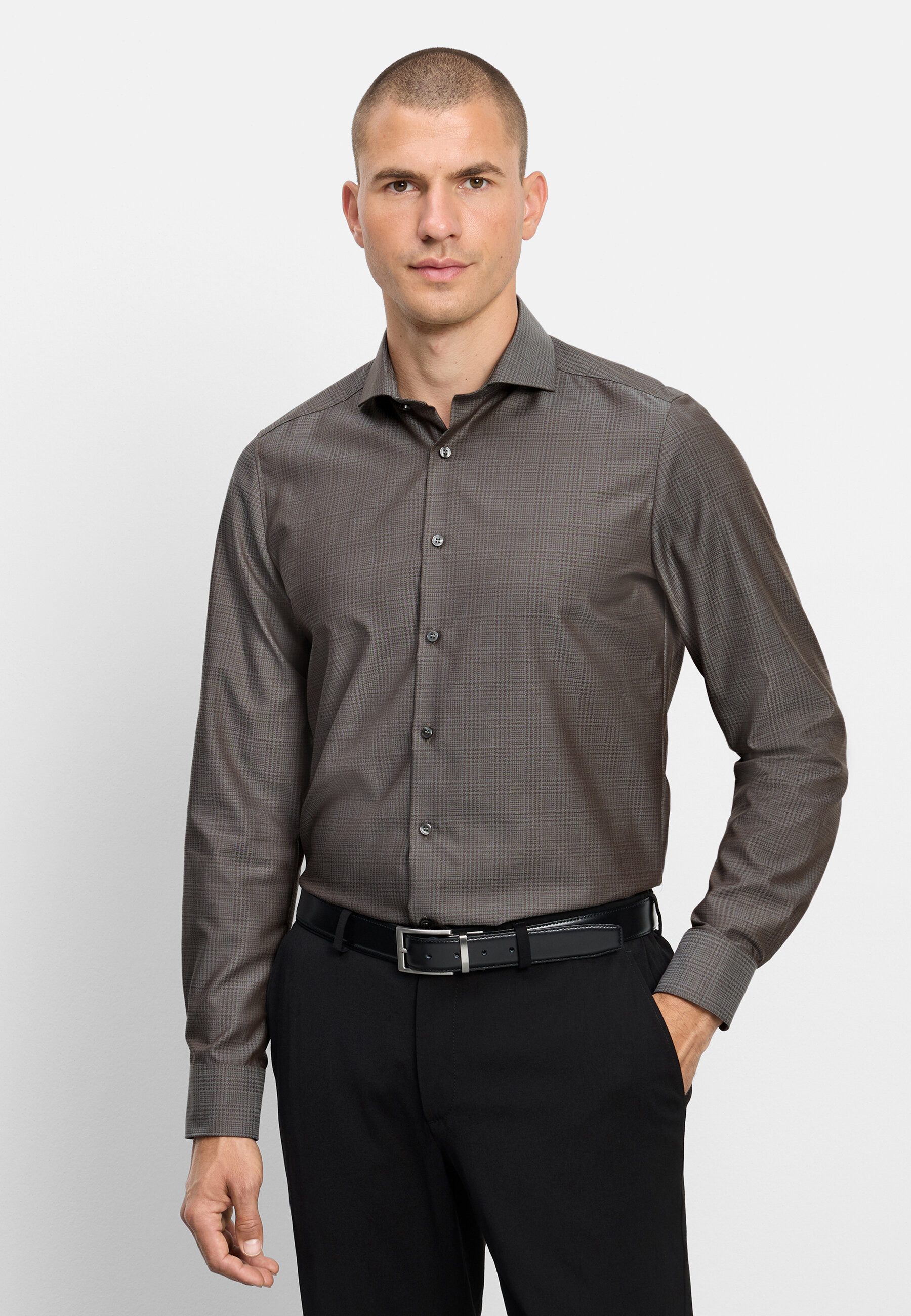 OLYMP Businesshemd OLYMP Level Five, Body Fit, Haifisch