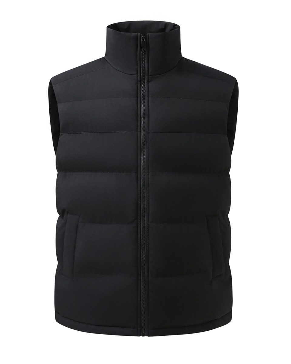 Allthemen Steppweste Herren Steppweste mit Stehkragen Passform gerader Schnitt