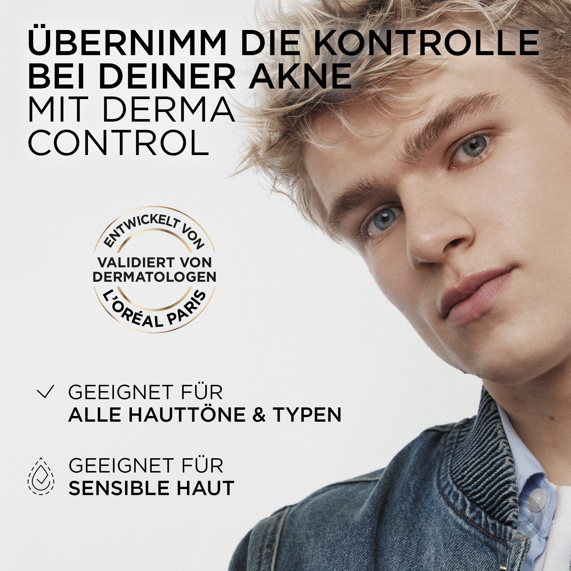 L'ORÉAL PARIS MEN EXPERT Hautreinigungs-Set DERMA CONTROL GESCHENKSET REINIGUNGSGEL & SERUM, bekämpft Unreinheiten effektiv und beugt neue vor.