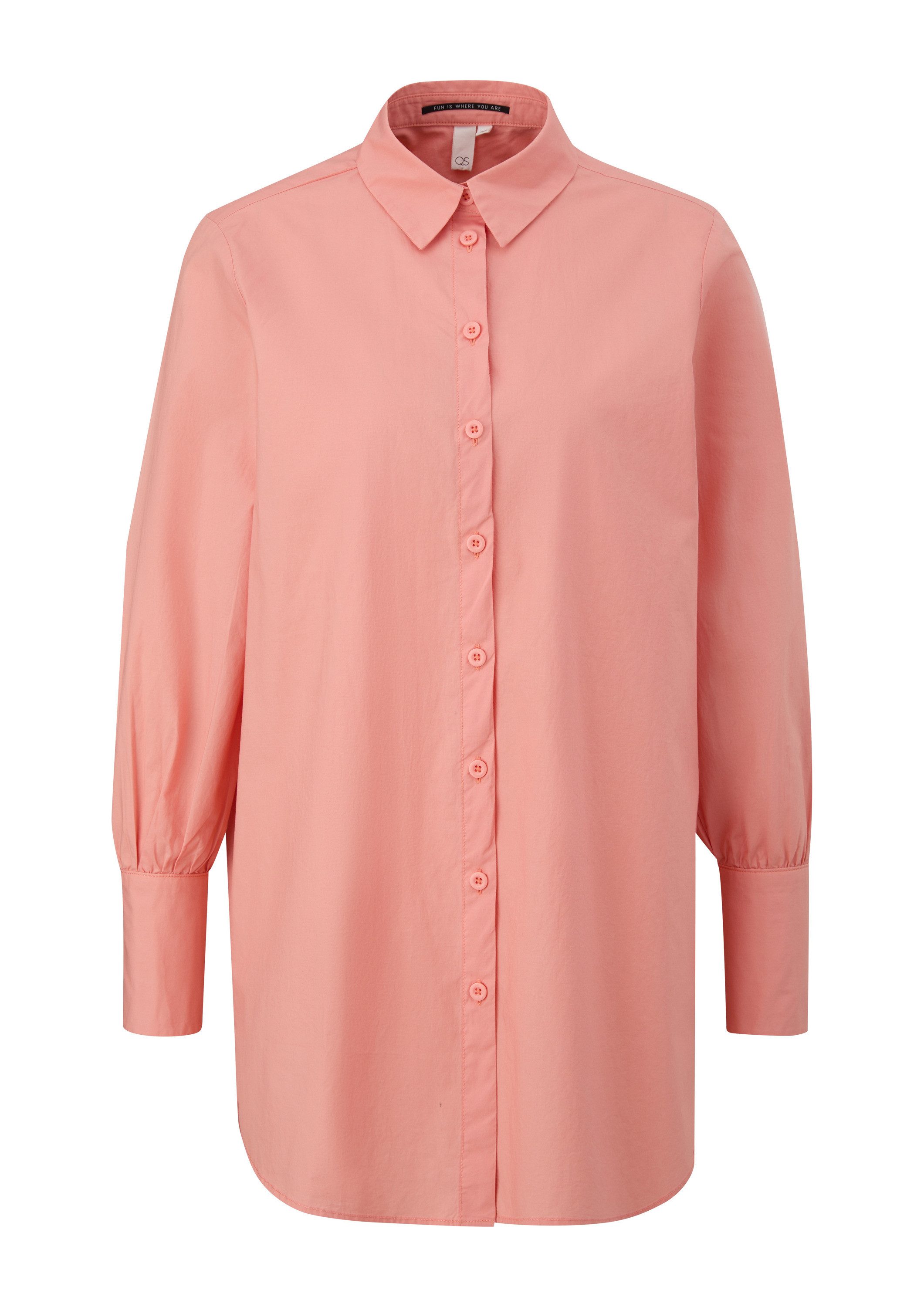 QS Langarmbluse Bluse Longbluse aus Baumwolle günstig online kaufen