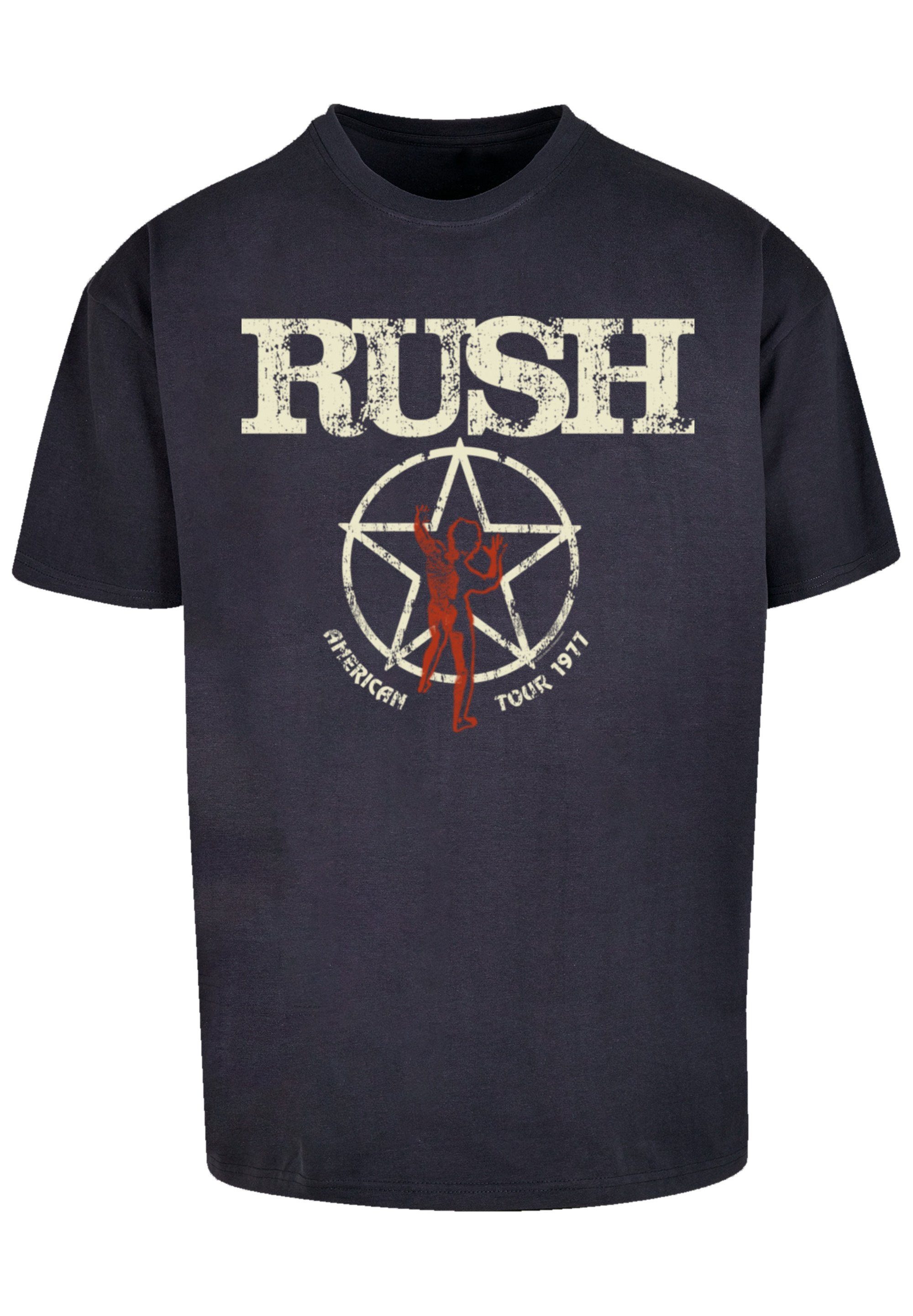 Rush Tour F4NT4STIC Premium Qualität Band American Rock navy 1977 T-Shirt