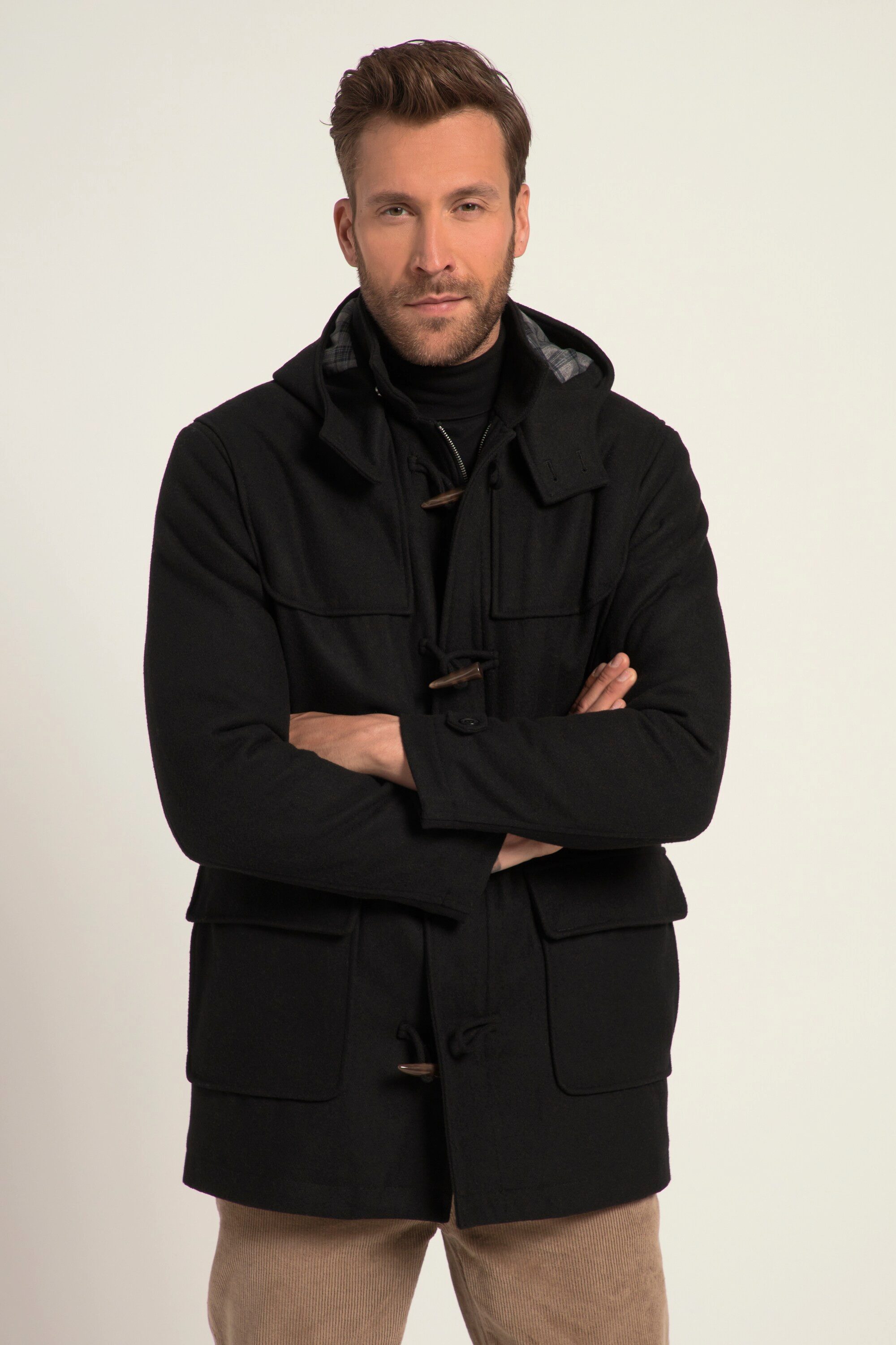 JP1880 Funktionsjacke Dufflecoat wasserabweisend Knebel Knöpfe – Bild 3 von 5