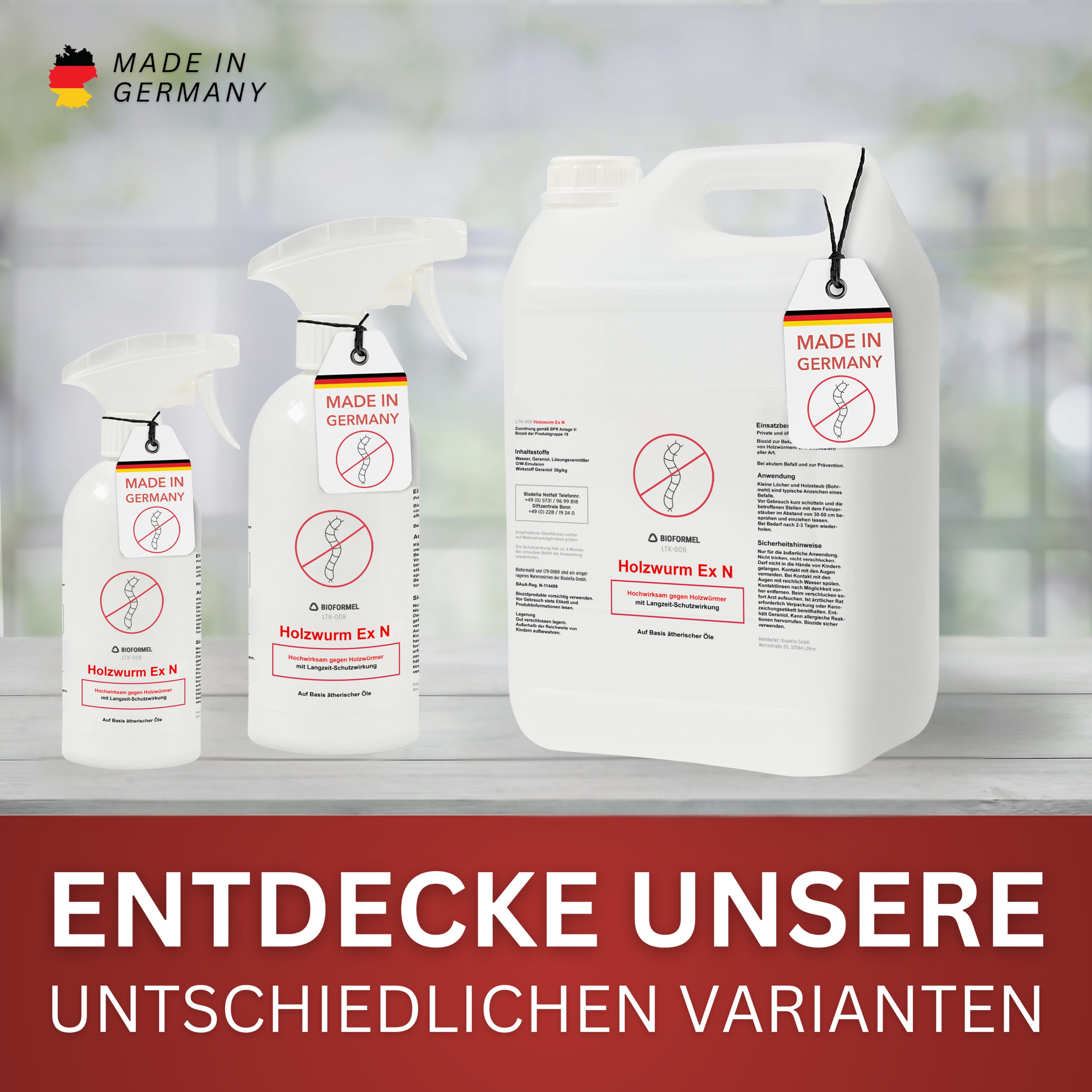 LTK-008 Biodelta Insektenspray Holzwurmspray N, 0.5 l, Sprühflasche oder Kanister, 500 ml – Bild 4 von 4