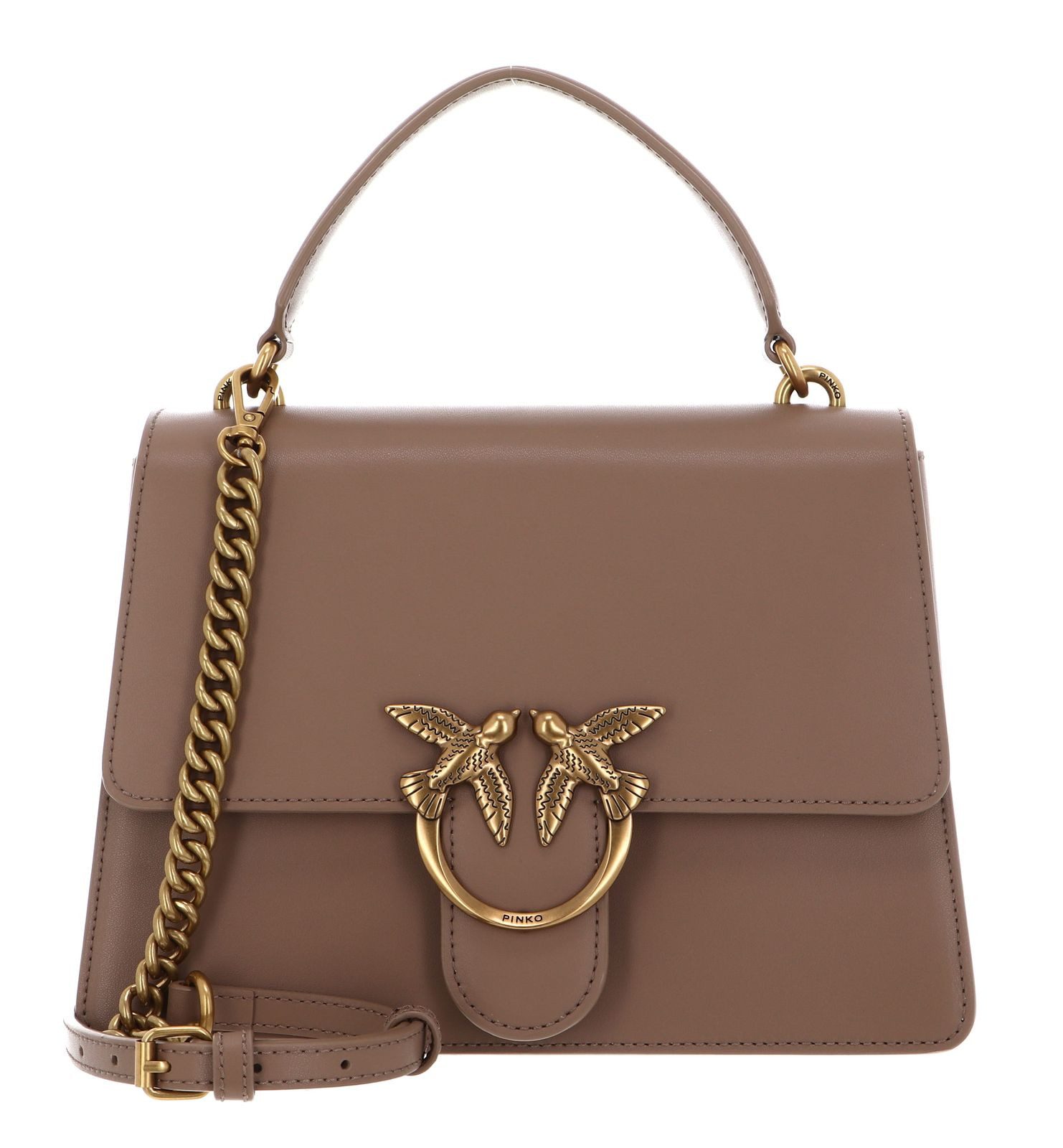 PINKO Handtasche Top Handle Classic Light, aus echtem Rindsleder