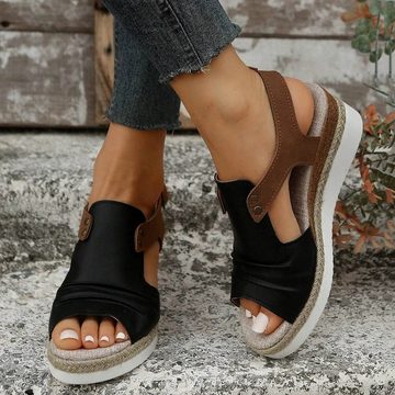 ZWY Sommer sandalen für Damen, zum Wandern, Boho, leicht, für den Strand High-Heel-Sandalette