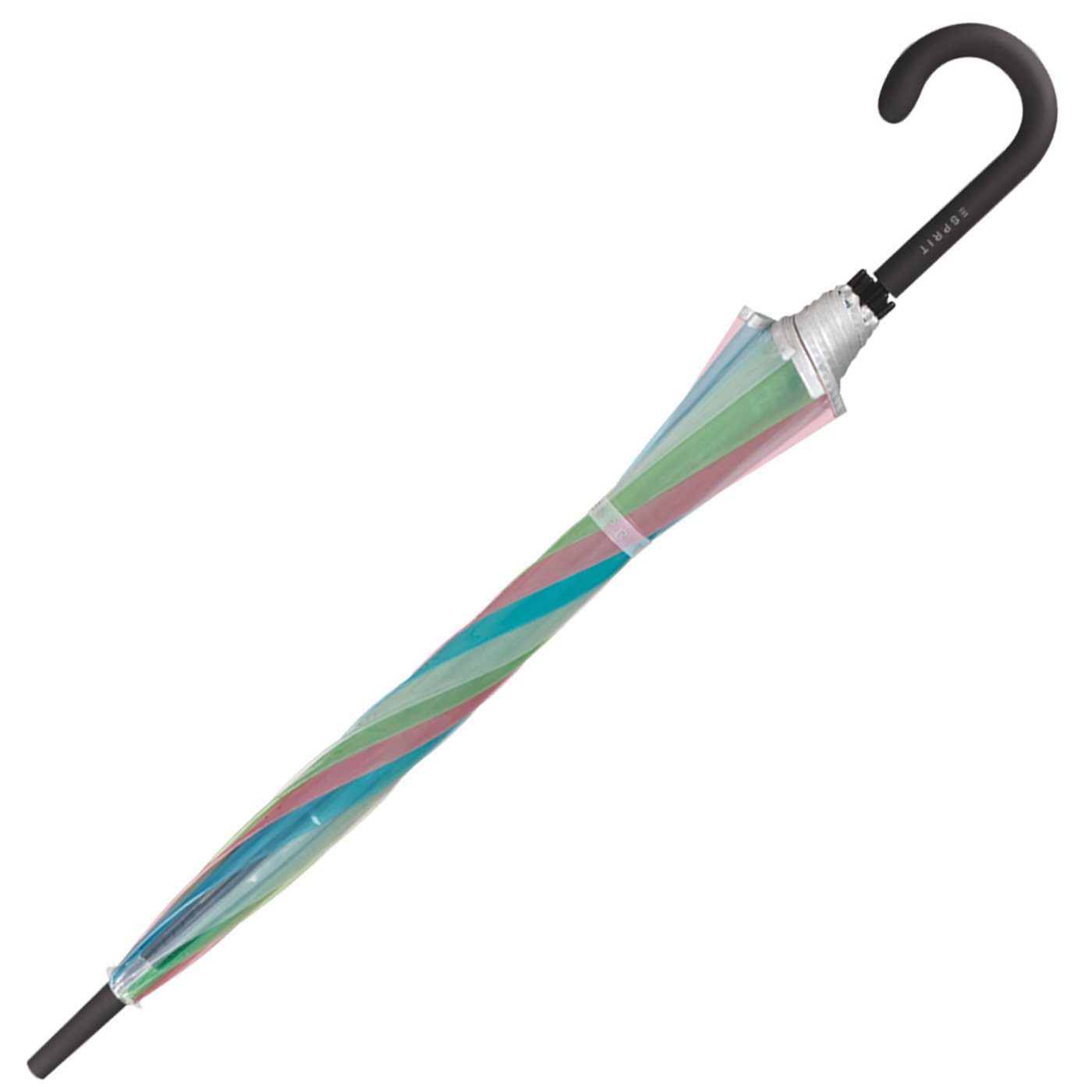 Esprit Stockregenschirm Glockenschirm mit Automatik transparent, durchsichtig