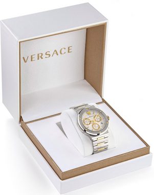 Versace Chronograph GRECA LOGO CHRONO, VEZ900321, Quarzuhr, Armbanduhr, Herren, Datum, Stoppfunktion, Swiss Made,bicolor