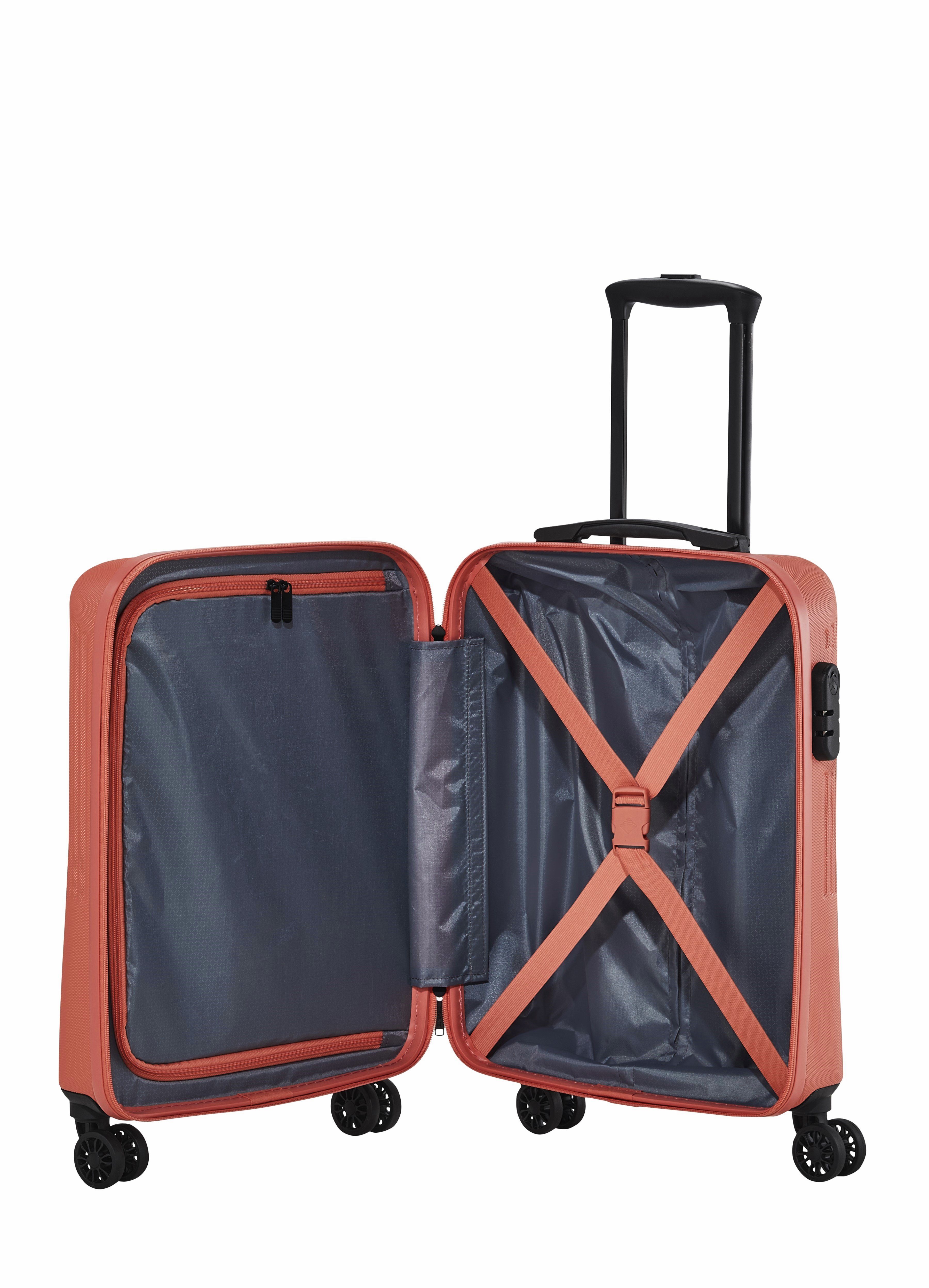 travelite Hartschalen-Trolley Bali, ABS, Doppelrollen, Grün, Blau, Grau – Bild 4 von 5