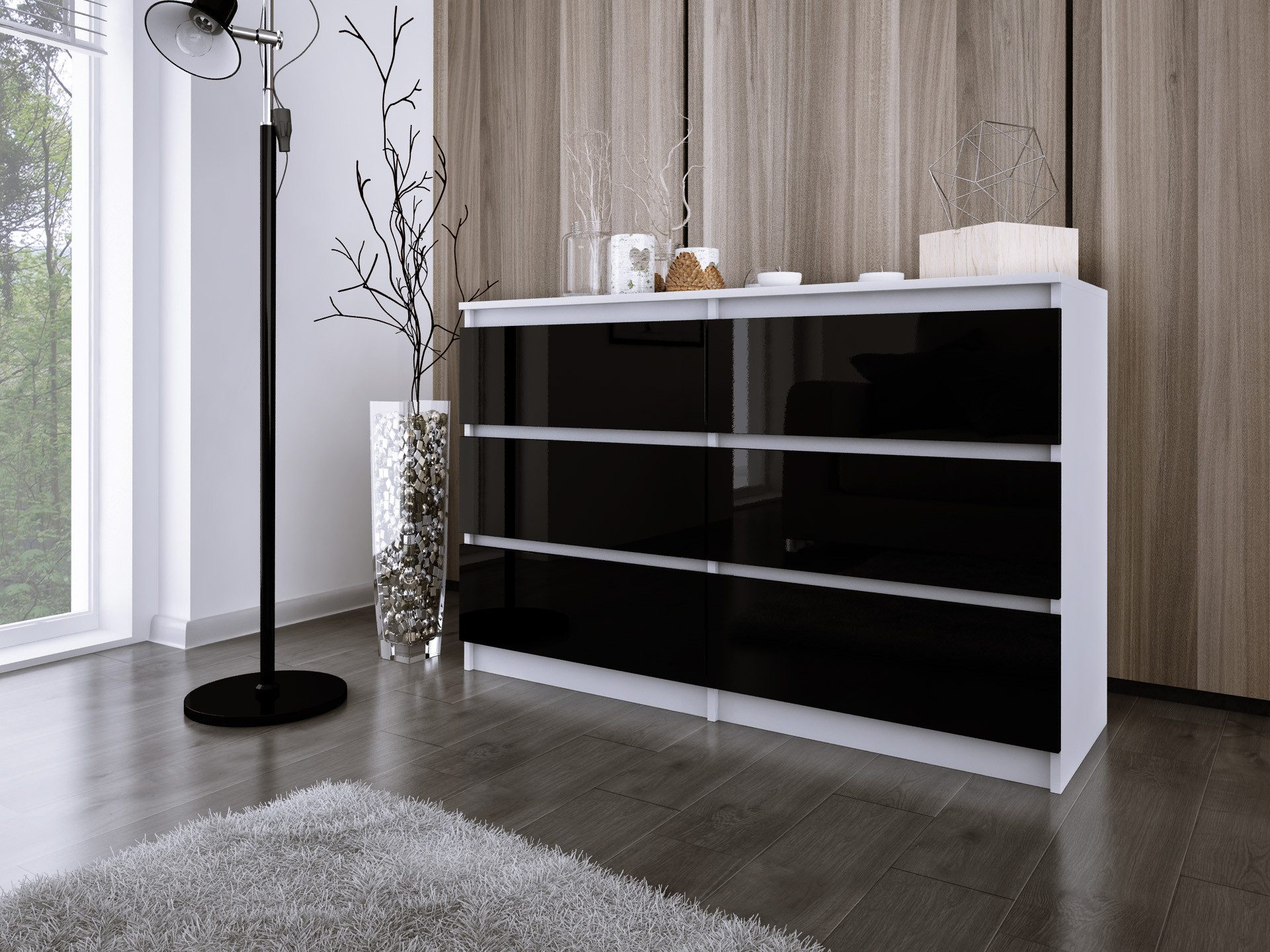 Faizee Möbel Schubkastenkommode Kommode ZOE 6 Schubladen - Modernes Design für Ihre Wohnräume