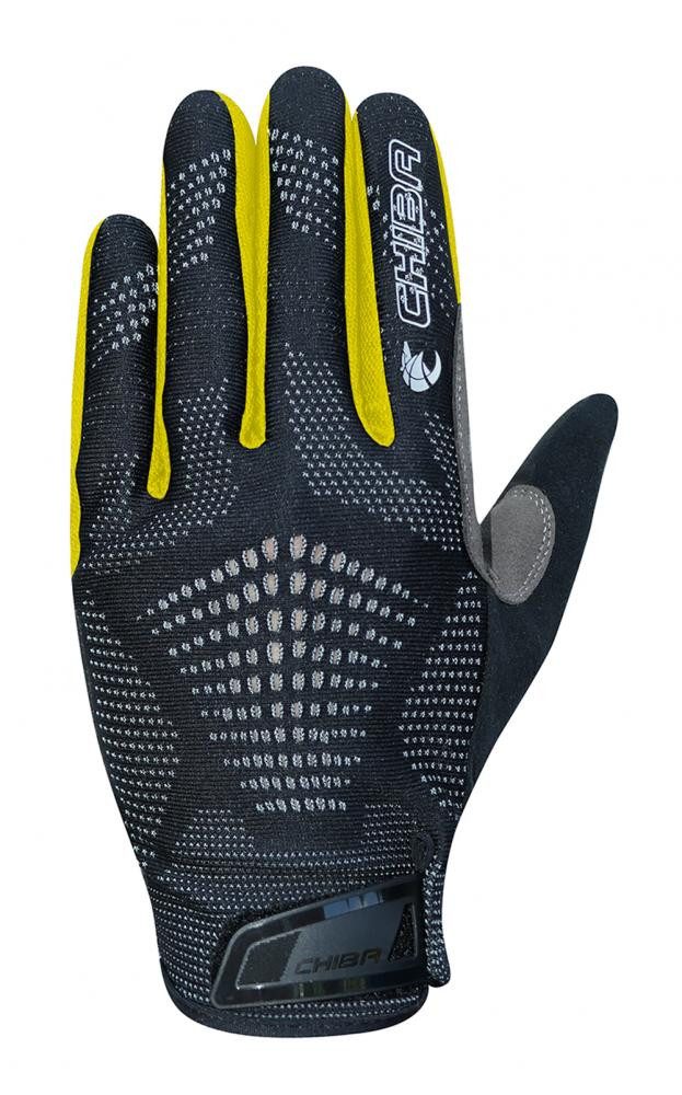 Fahrradhandschuhe CHIBA Gel Performer - Radhandschuhe XS schwarz/neongelb, gelgepolstert
