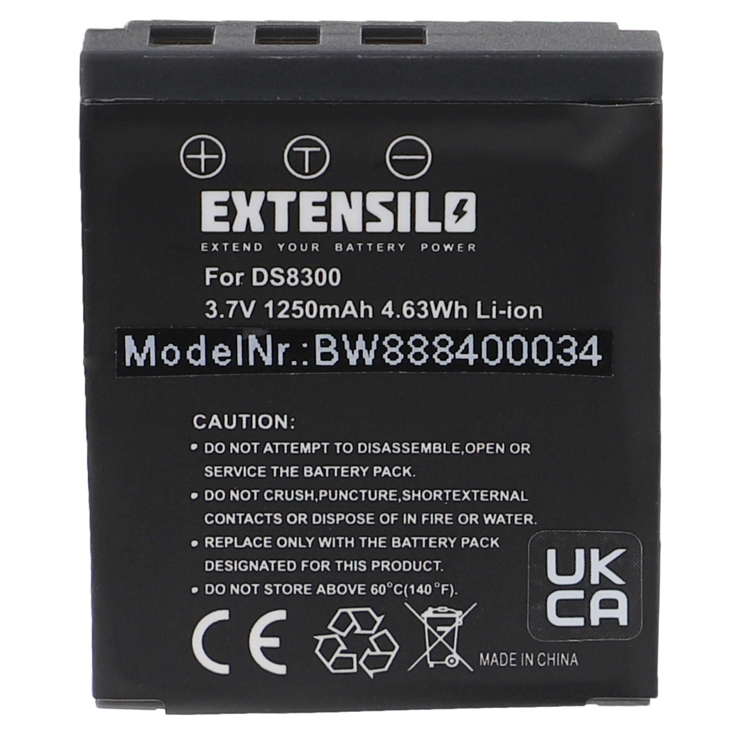 Extensilo kompatibel mit Hitachi HDC831E Kamera-Akku Li-Ion 1250 mAh (3,7 V)