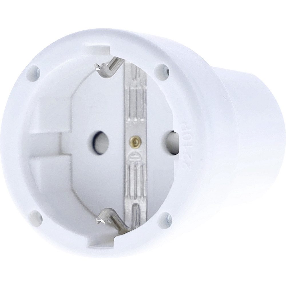 AS Schwabe 62224 Schutzkontaktkupplung PVC 230 V Weiß Steckernetzteil
