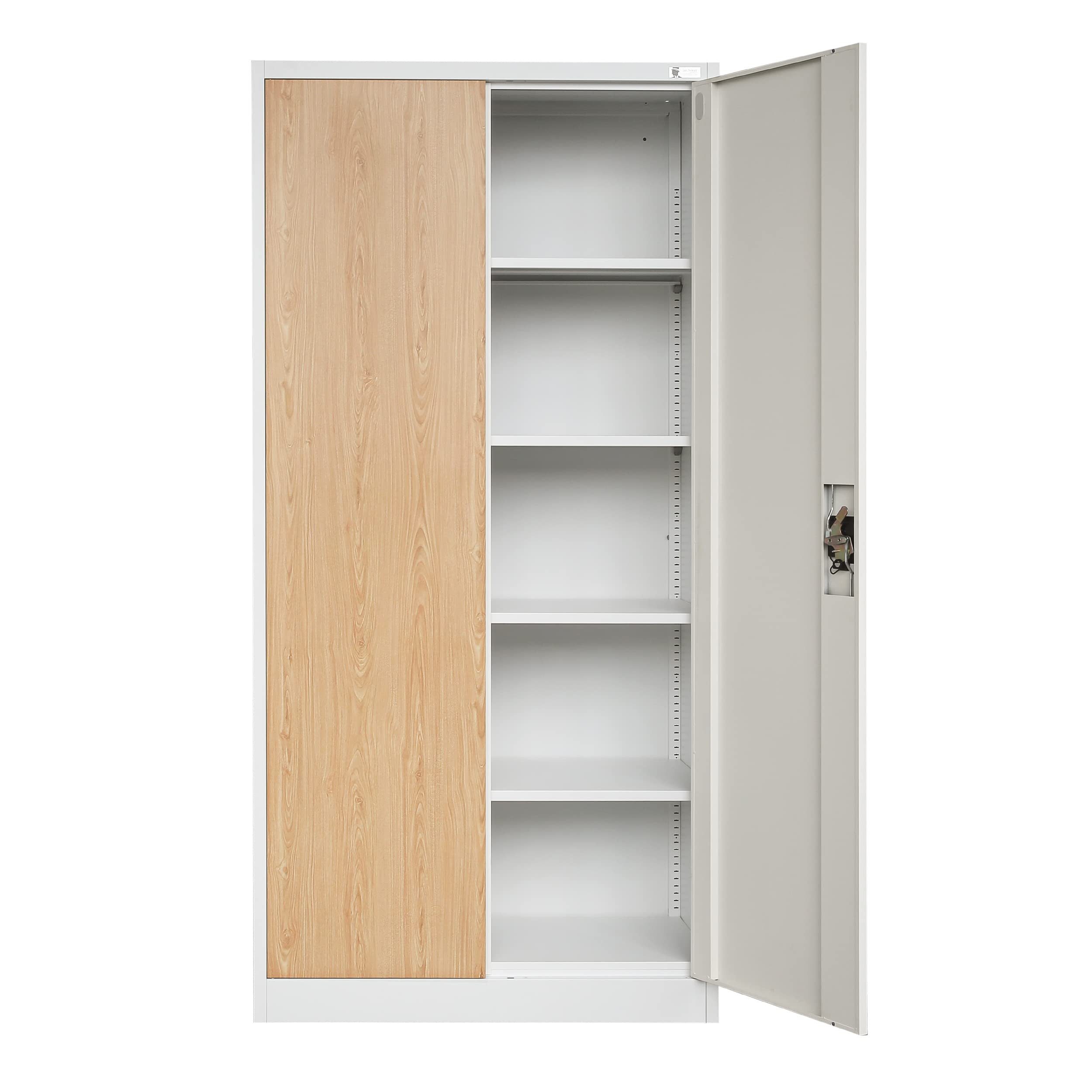 Jan Nowak Aktenschrank Metall Büroschrank abschließbar 90 cm JAN H 4 Böden Stahl (Ordnerschrank Aktenschrank Büro Kanzlei Praxis Sozialraum, Kaltwalzstahl 0,6 mm 195 x 90 x 40 cm Wandmontage 50 Ordner) Schloss 2 Schlüssel robust langlebig 17 Farben