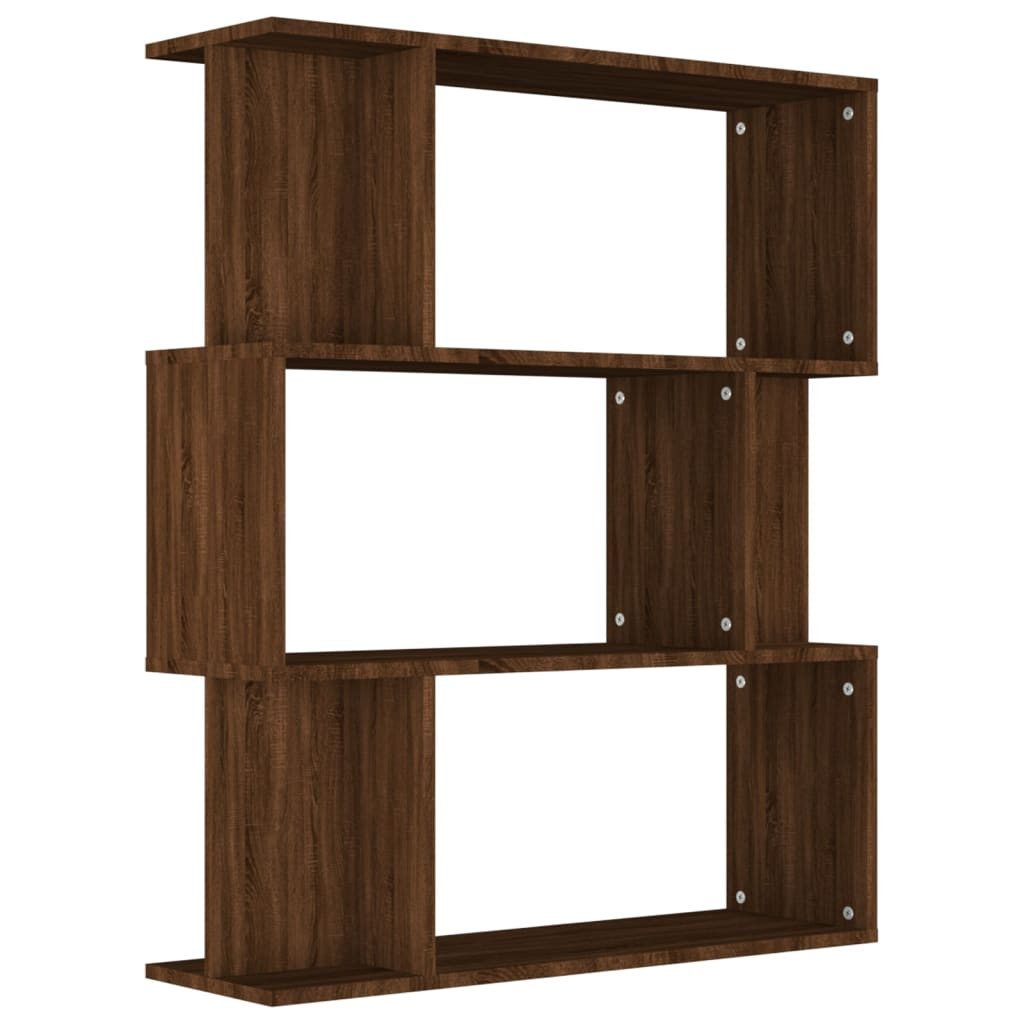 vidaXL Bücherregal Bücherregal/Raumteiler Braun Eiche 80x24x96 günstig online kaufen