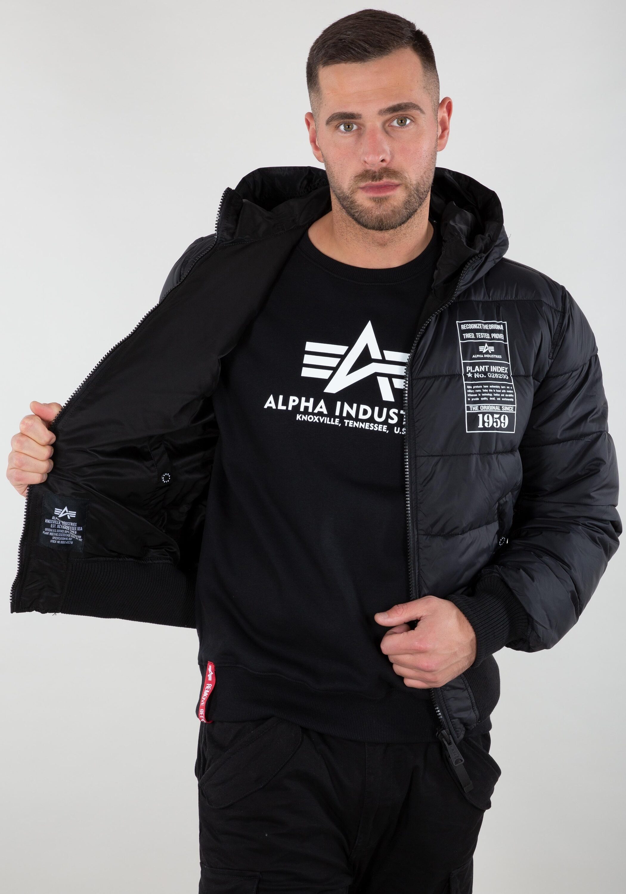 & black/black Men Bomber Alpha Flight Alpha Jackets Industries Industries Winterjacke -