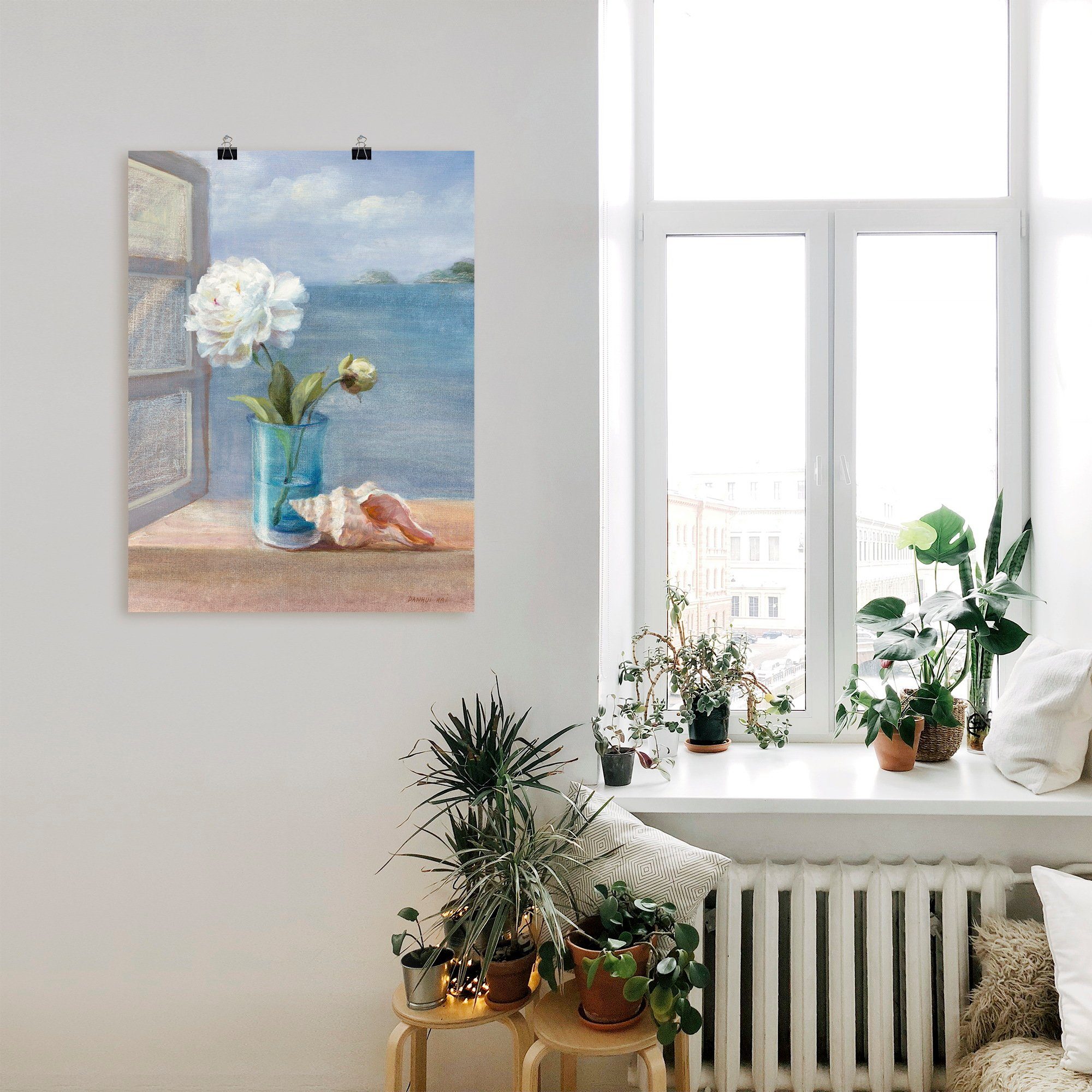 Artland Wandbild »Küsten Blumen I«, Arrangements (1 Stück), in vielen Größen & Produktarten -Leinwandbild, Poster, Wandaufkleber / Wandtattoo auch für Badezimmer geeignet-HomeTrends