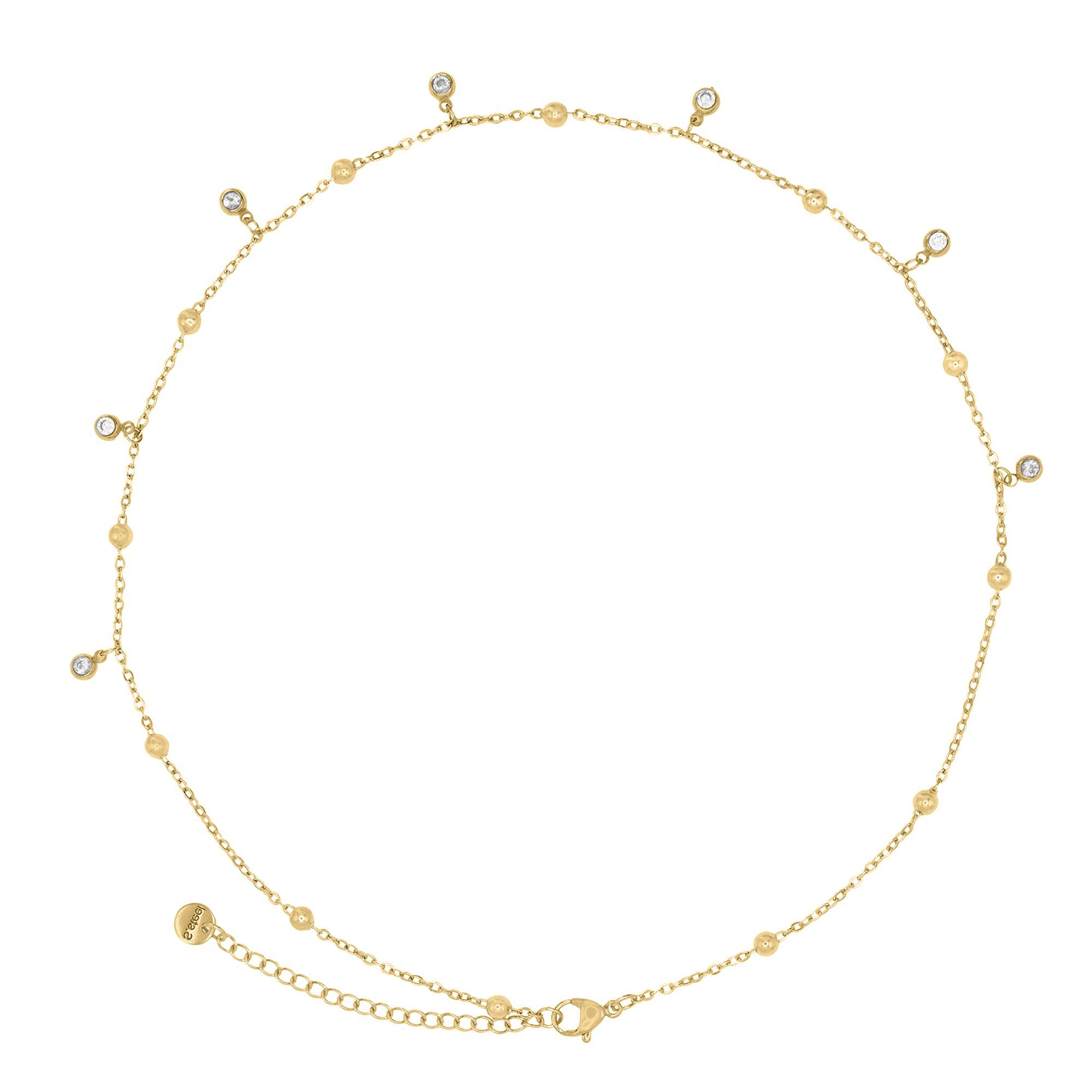 Jade Halskette (inkl. Collier Heideman mit Steinen goldfarben Geschenkverpackung),