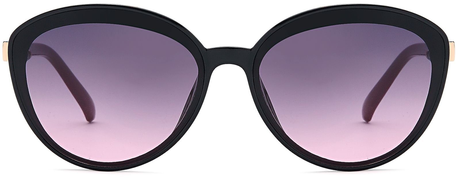 styleBREAKER Sonnenbrille (1-St) Getönt Gestell Verlauf / Grau-Violett Schwarz-Bordeaux Glas