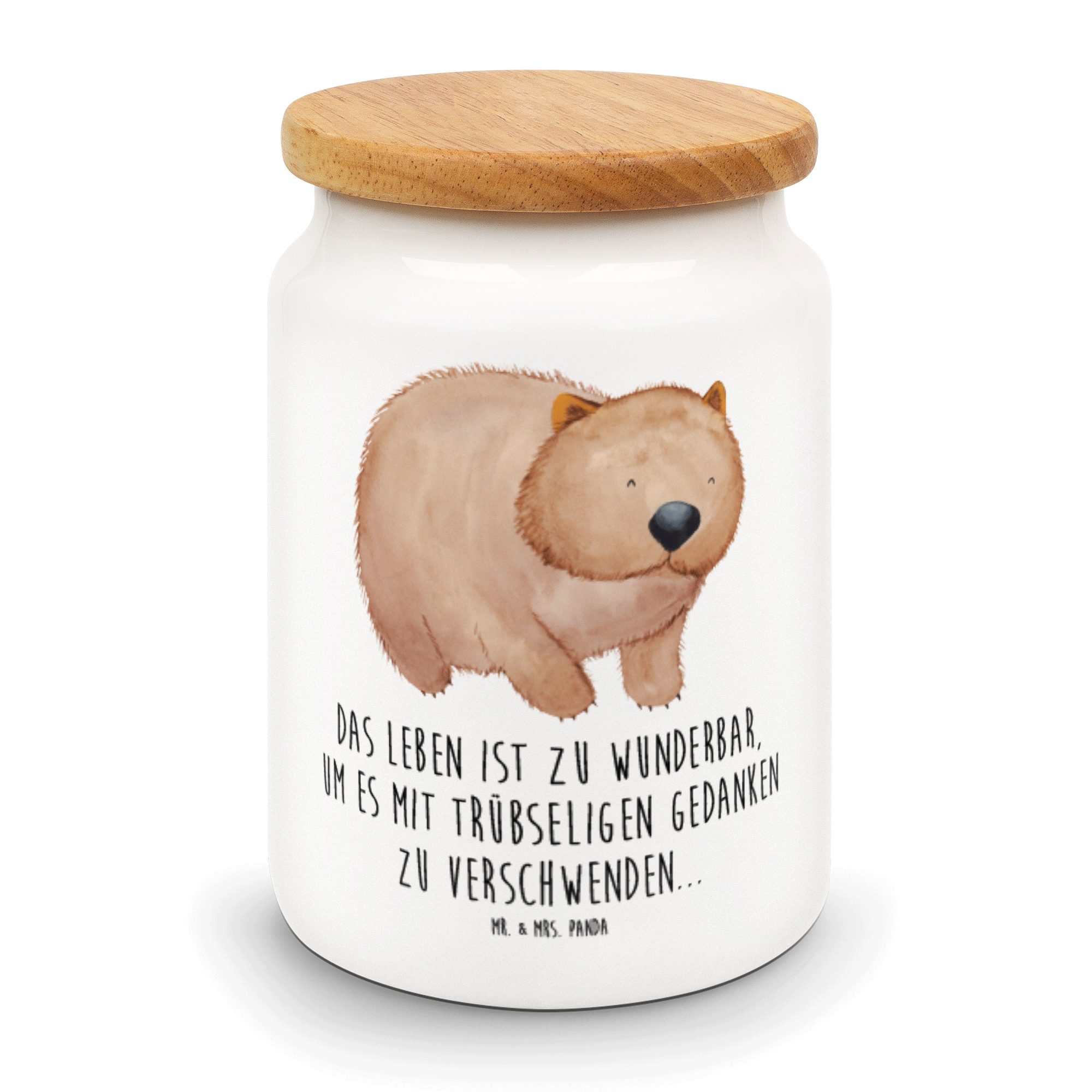 Geschenk, Mr. Weiß Wombat Panda - - Vorratsdose & Mrs. Laune, Keramik, Gute Australien, (1-tlg) Aufbewahrungsdose,