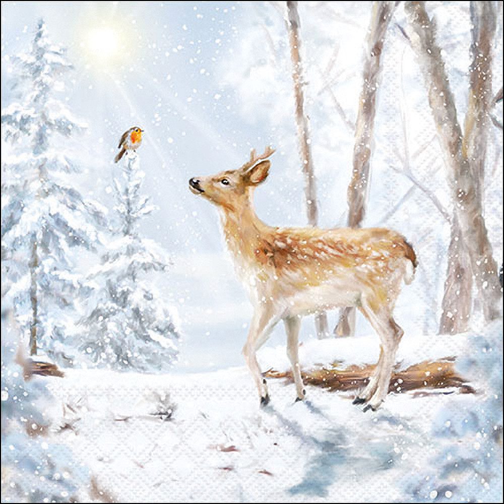 Ambiente® Papierserviette Winterwelt, (20 St), 33x33cm
