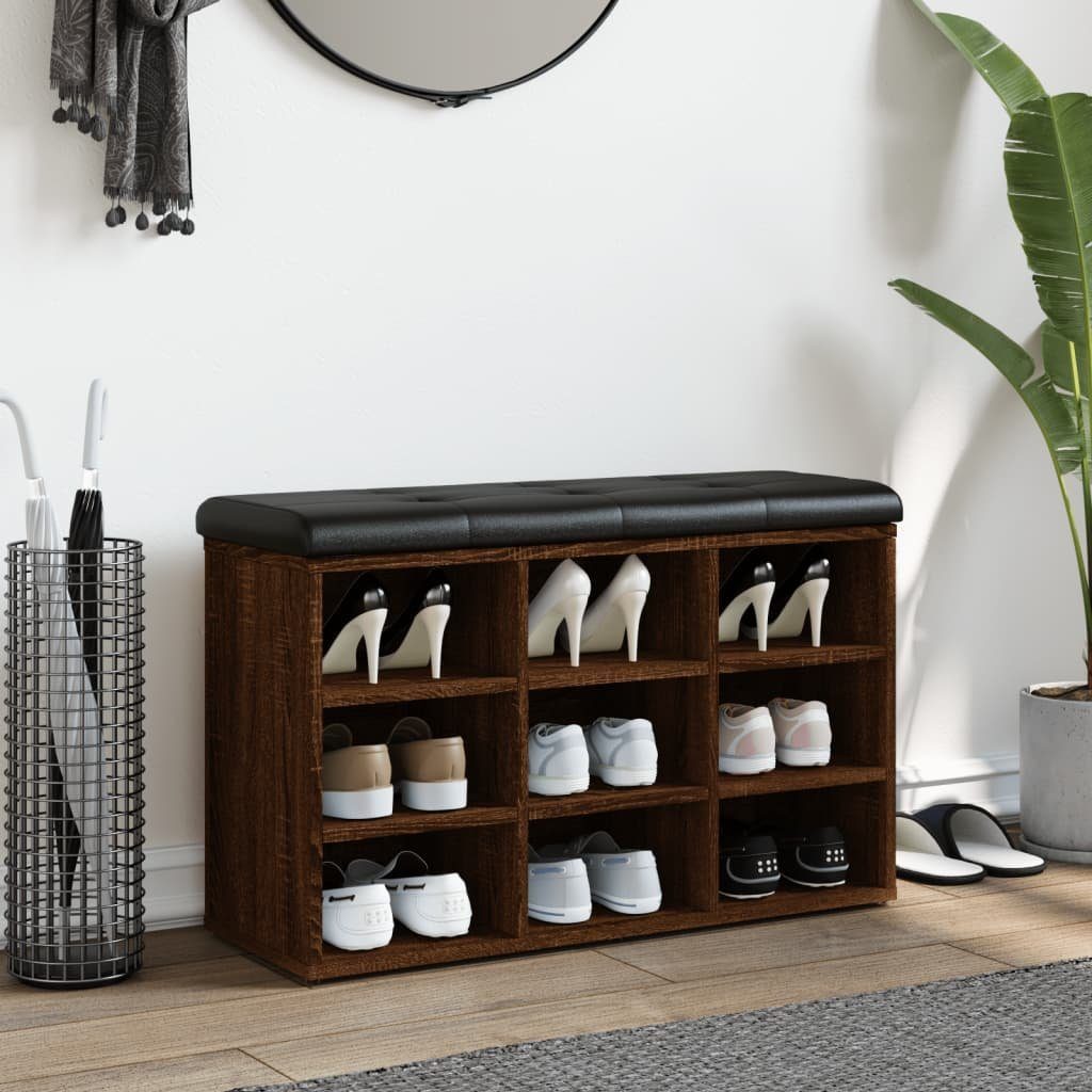 vidaXL Sitzbank Schuhbank Braun Eichen-Optik 82x32x50 günstig online kaufen