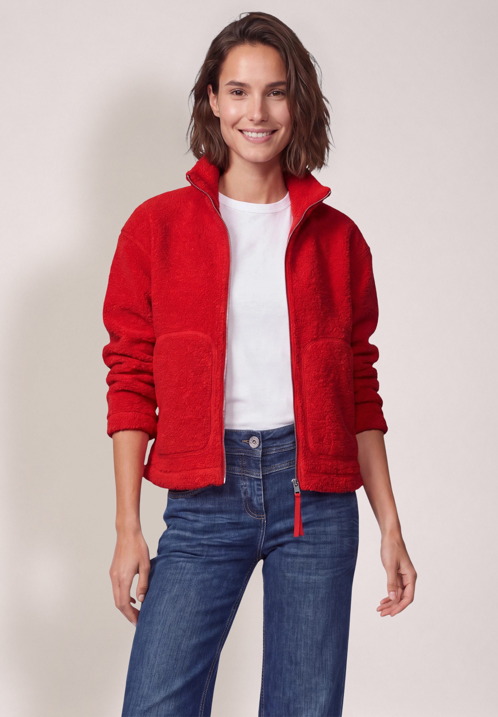 CECIL Sweatjacke mit Stehkragen