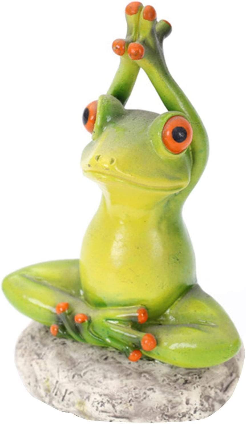 HYTIREBY Gartenfigur Frösche Deko Figur,Yoga Froschdekorative Geschenke, (1 St), lustige niedliche Dekoration für Zuhause, Schreibtisch, Badezimmer