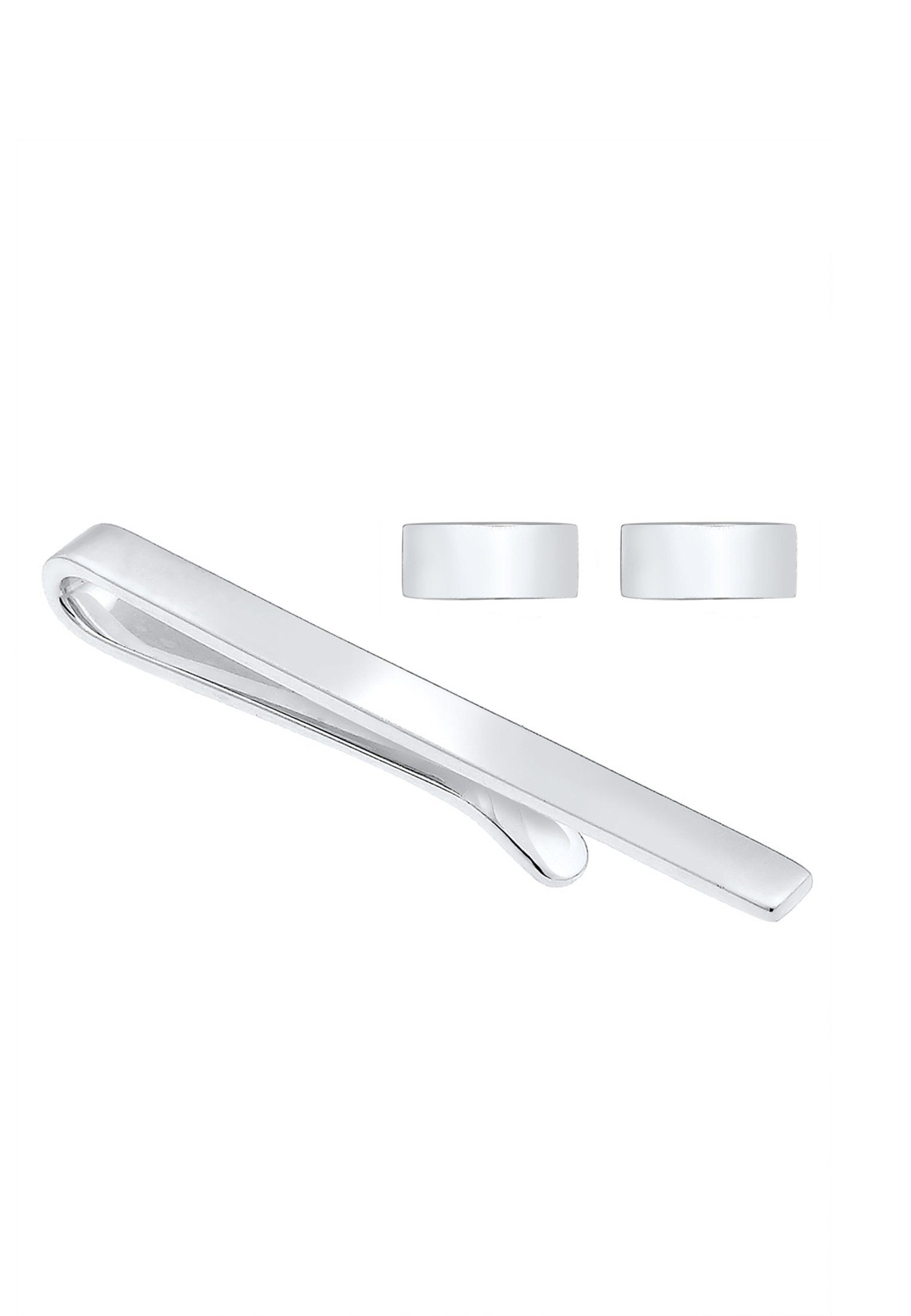Kuzzoi Krawattennadel Set Krawattennadel Manschettenknöpfe Basic 925 Silber