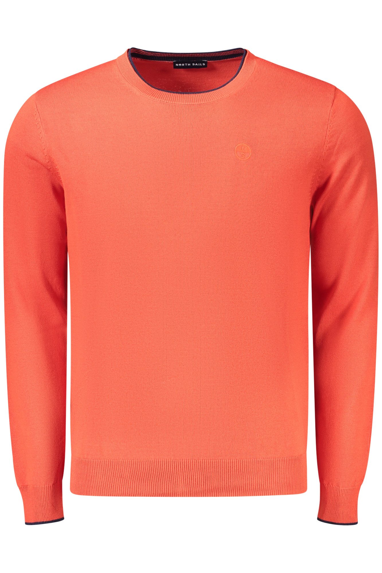 North Sails Strickpullover Herren Pullover Rot - Langarmshirt mit Stickerei, Kontrastdetails