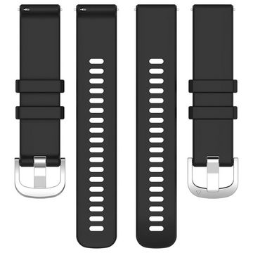 Wigento Smartwatch-Armband Für Huawei Watch GT 4 46mm Design Liquid Silikon Watch Armband Schwarz