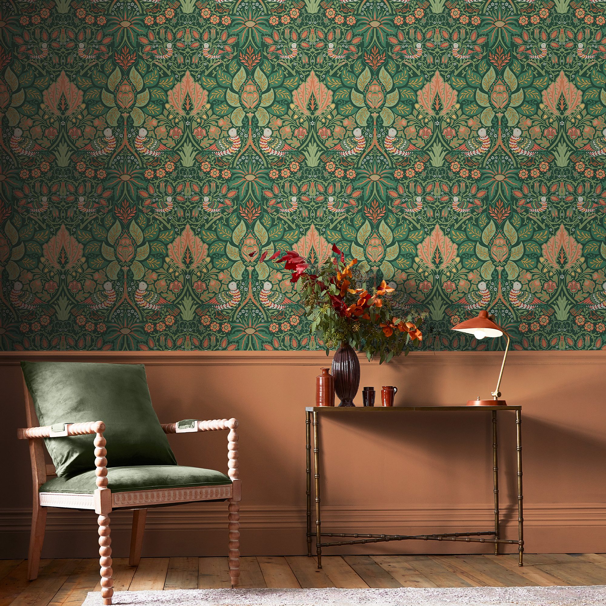 WILLIAM MORRIS AT HOME Vliestapete Dove & Rose Woodland, glatt, Motiv, (1 St), Design Tapeten