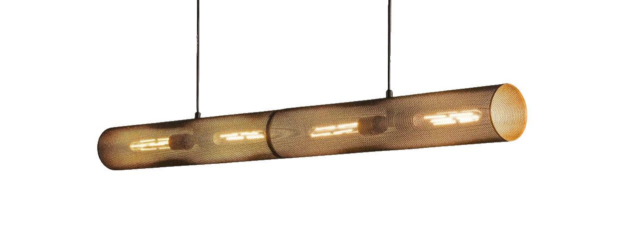 Vintagehaus Hängeleuchte Industrial Hängelampe Tube Lochstahl 120 cm