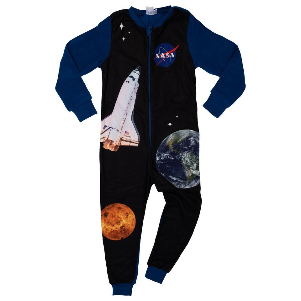 United Labels® Jumpsuit NASA Jumpsuit für Jungen - Blau/Schwarz