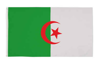 PHENO FLAGS Flagge Algerien Flagge 90 x 150 cm Algerische Fahne Algeria (Hissflagge für Fahnenmast), Inkl. 2 Messing Ösen