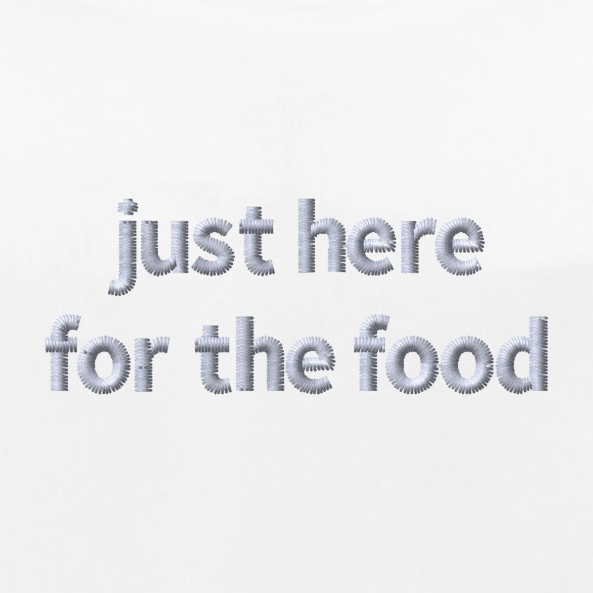 Spreadshirt Lätzchen Gesticktes Just Here For The Food Design Bio Baby Lätzchen, (1-St)