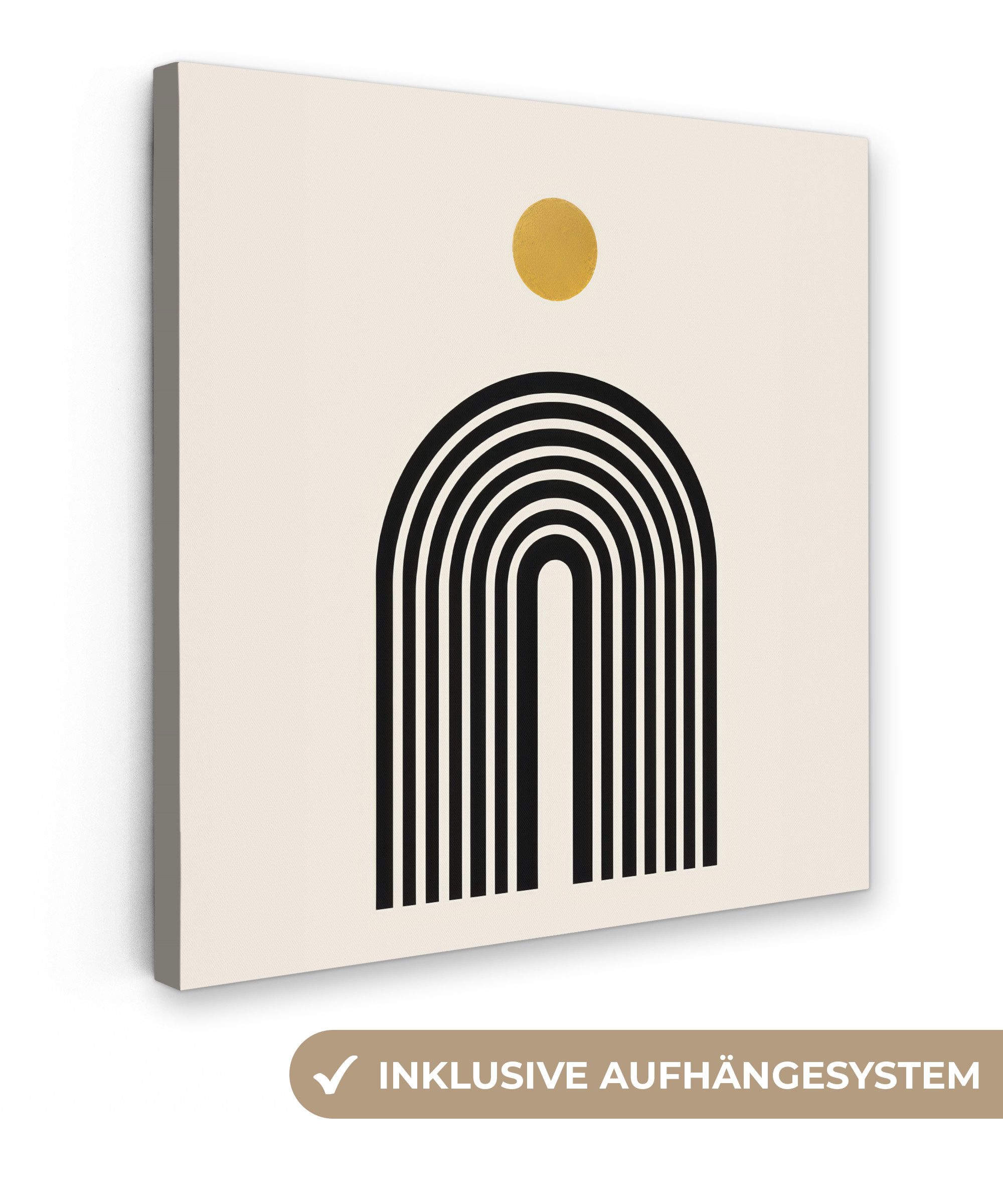 OneMillionCanvasses® Leinwandbild Minimalistisch - Schwarze Schleife günstig online kaufen
