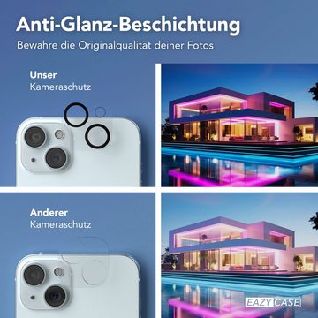 EAZY CASE Schutzfolie 2x Displayschutz für iPhone 15 Plus + Kameraschutz, (2er Set), Display Schutzglas 6,7" Displayfolie Ultra Klar Schutz Glas Hartglas
