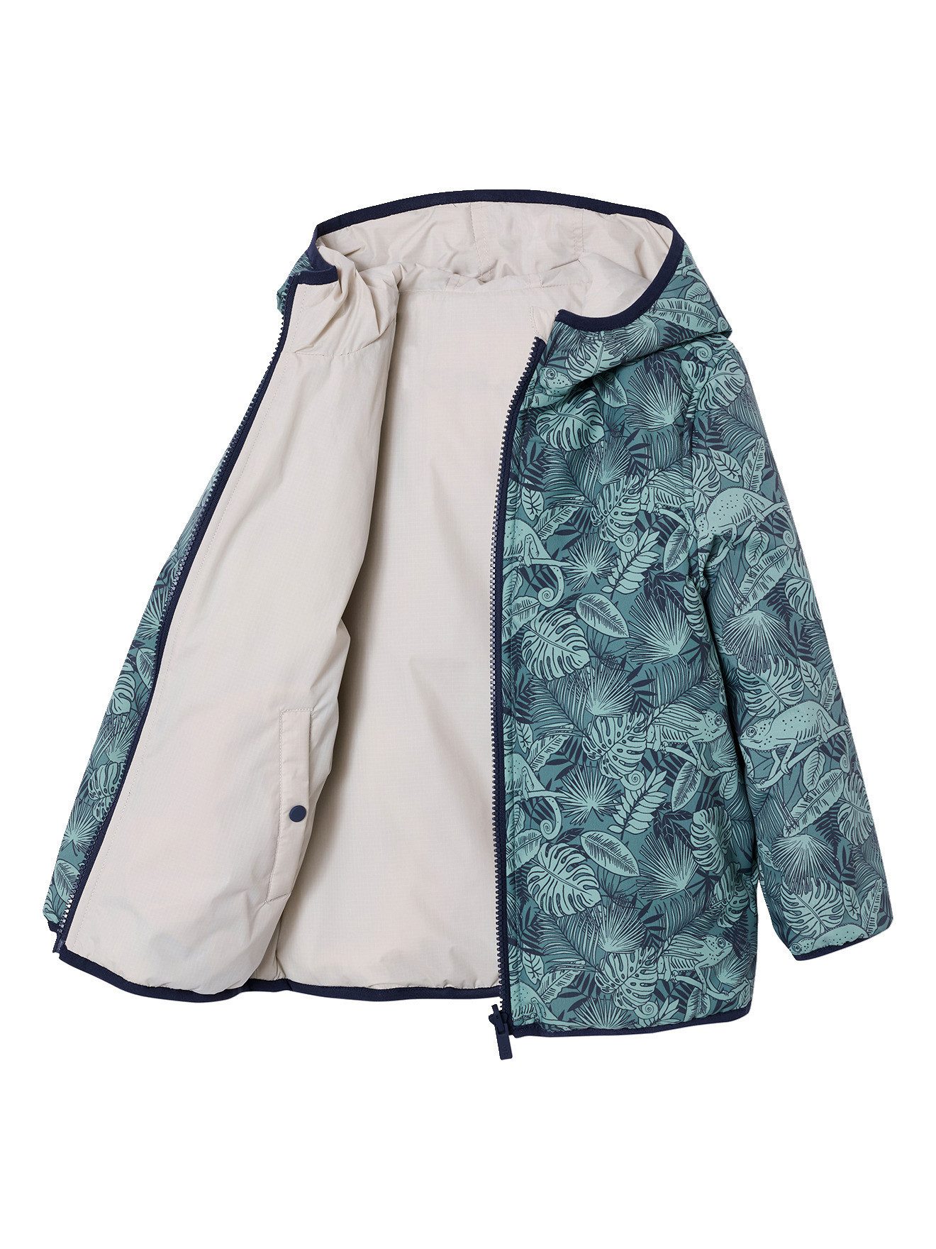 vertbaudet Parka Jungen Light-Steppjacke mit Recycling-Polyester wendbar