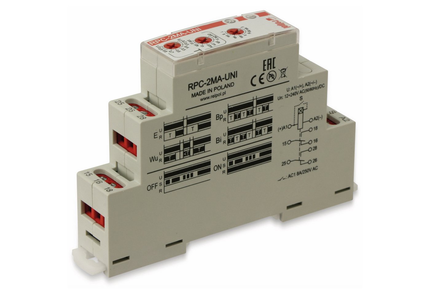 Thumbnail - Reltech Verteilerbox RELTECH Zeitrelais RMFR2, 2 Wechsler, 10