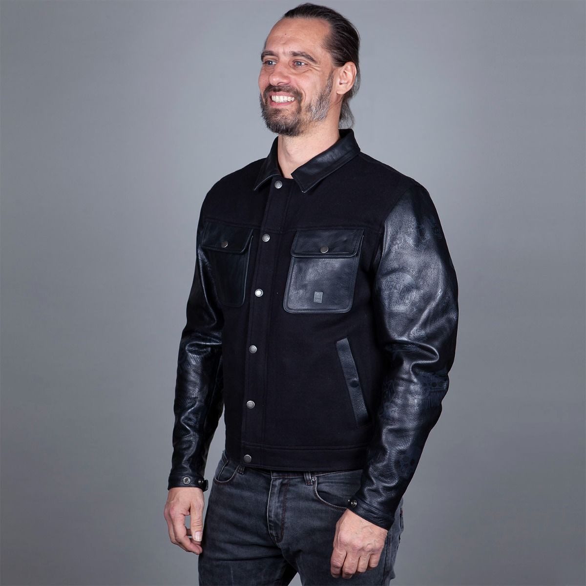 Helstons Motorradjacke Kansas wasserdichte Motorrad Textil / Lederjacke Rückenprotektor enthalten,wasserdicht
