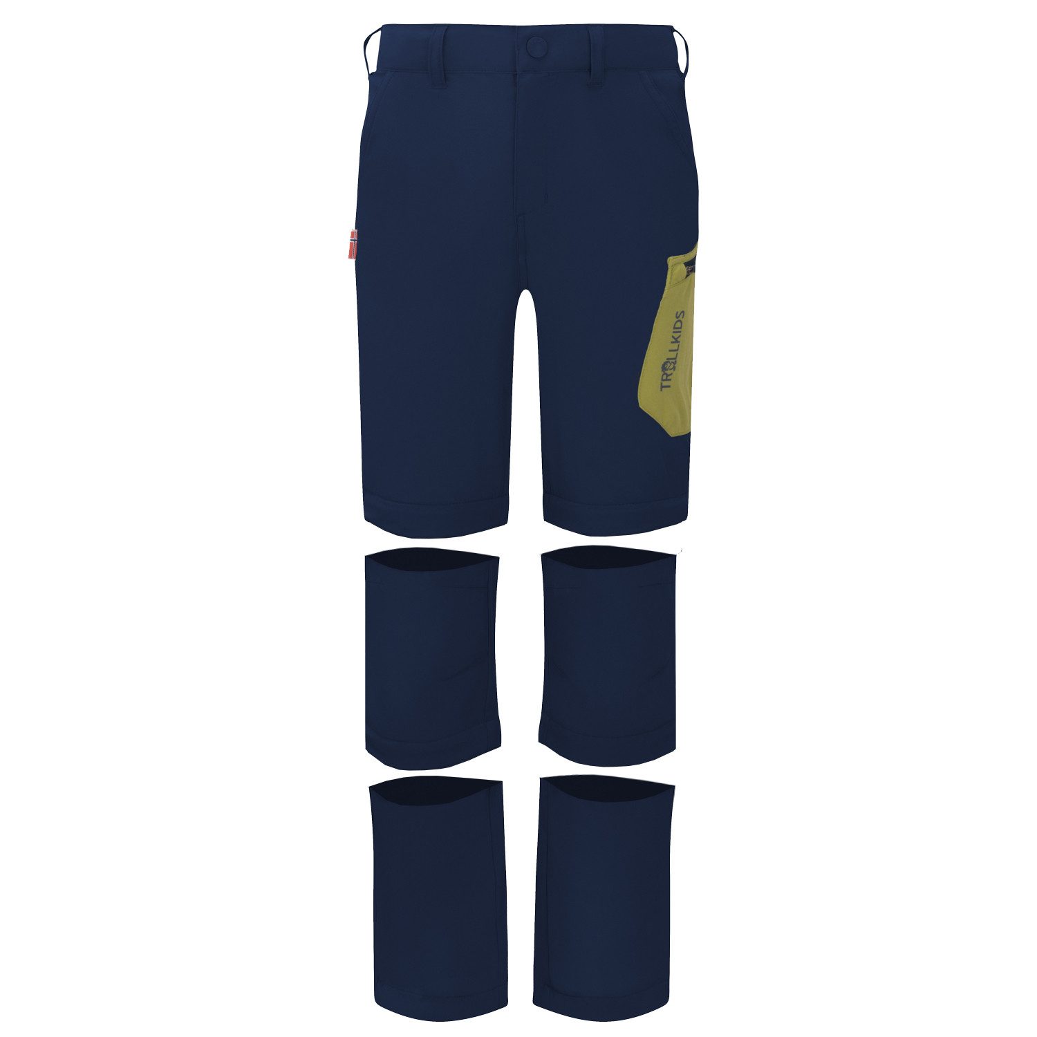 TROLLKIDS Zip-off-Hose Kids Preikestolen Double Zip-Off Pants doppelte Zip-off-Funktion, atmungsaktives Material, schnelltrocknend