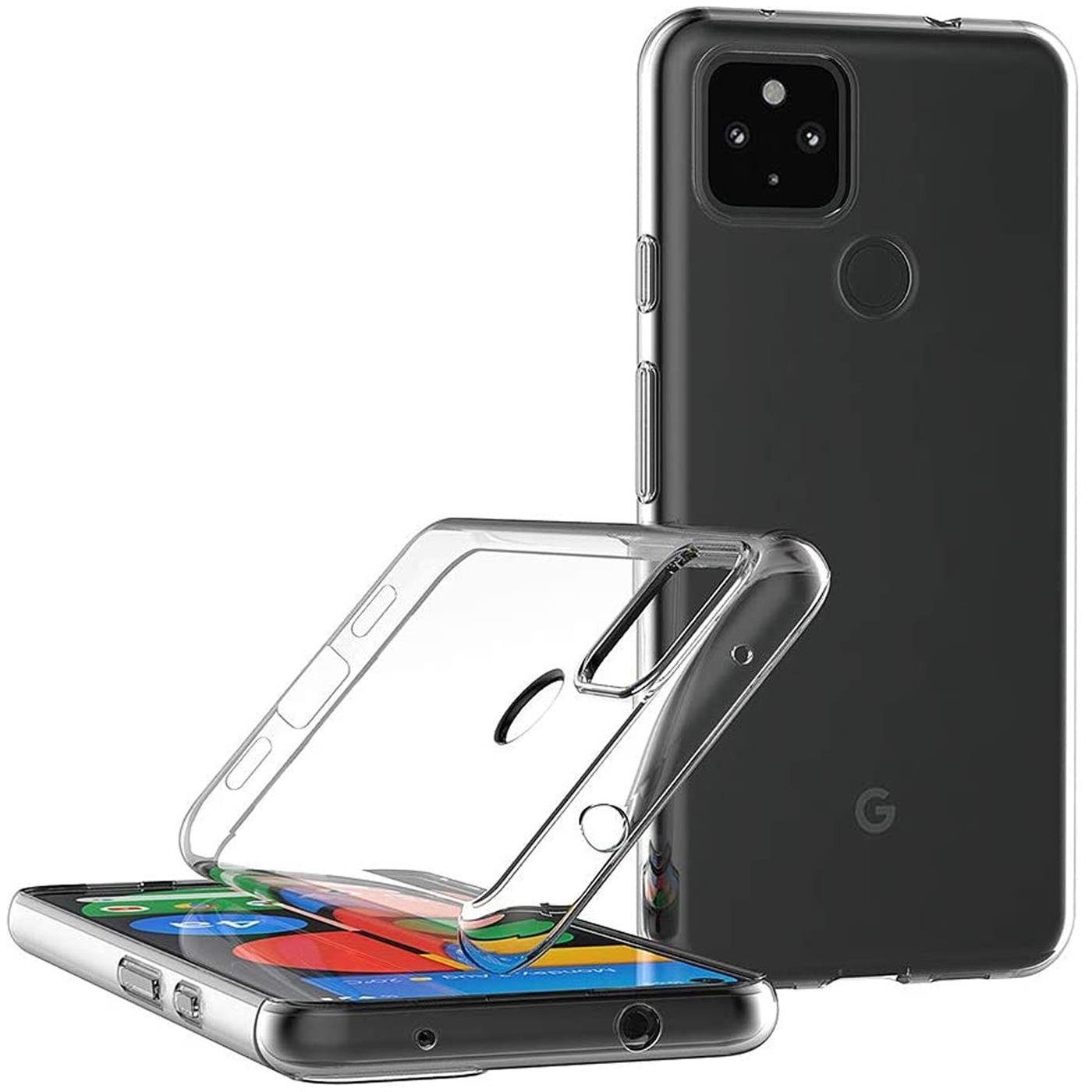 CoolGadget Handyhülle Transparent Ultra Slim Case für Google Pixel 4a 5,81 Zoll, Silikon Hülle Dünne Schutzhülle für Pixel 4a Hülle
