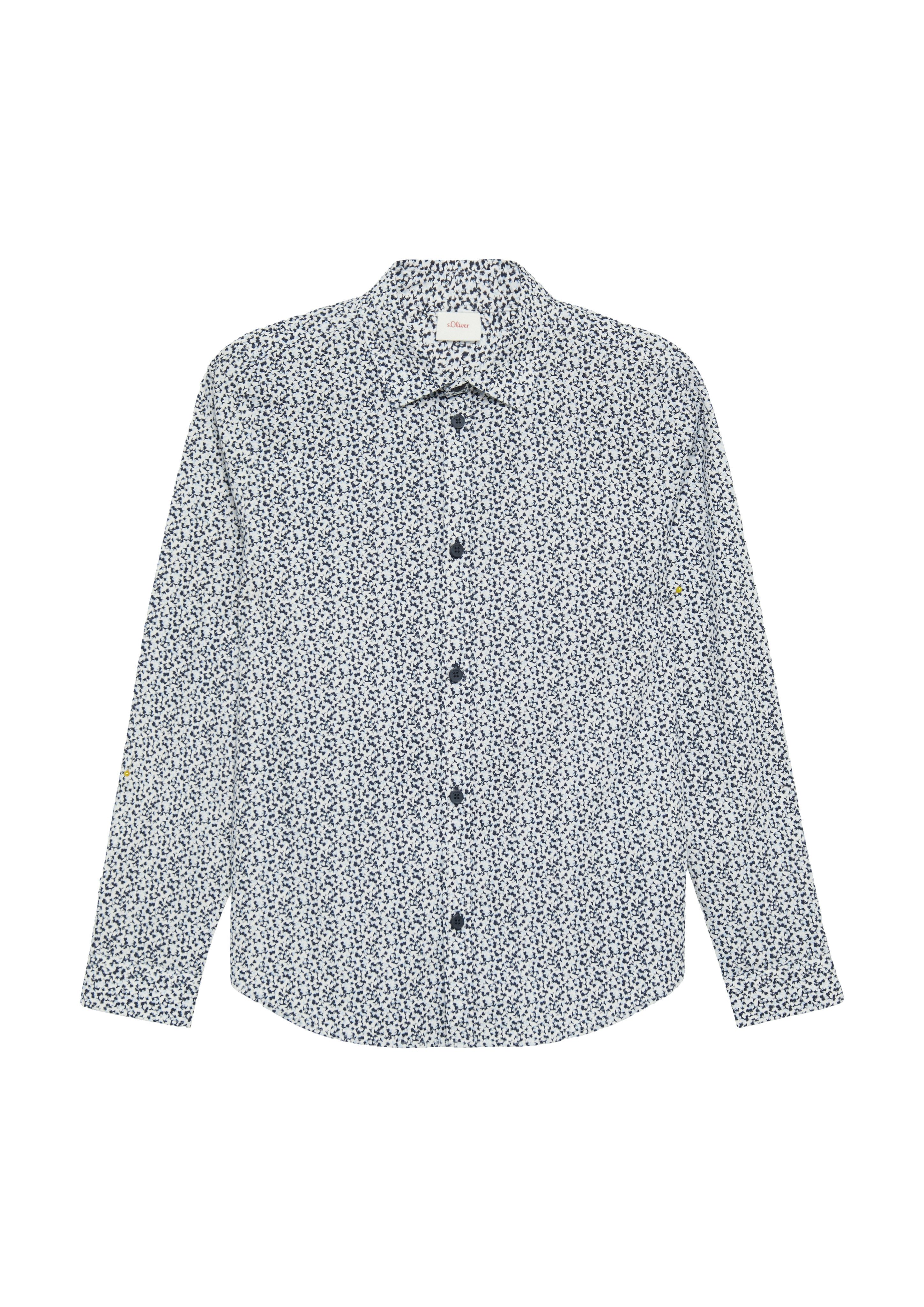 S.Oliver Baby Jungen Langarm T-Shirt - Meliertes Blau In Größe 74