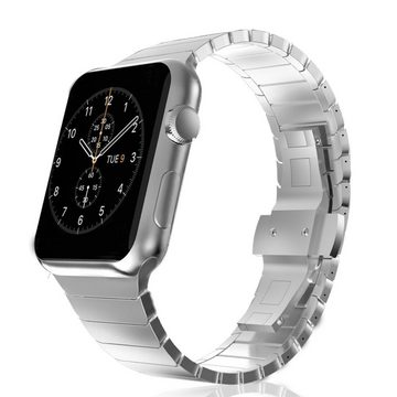 CoverKingz Smartwatch-Armband »Gliederarmband für Apple Watch 41/40/38mm Ersatz Band Series 8/7/6/SE/5/4 Silber«