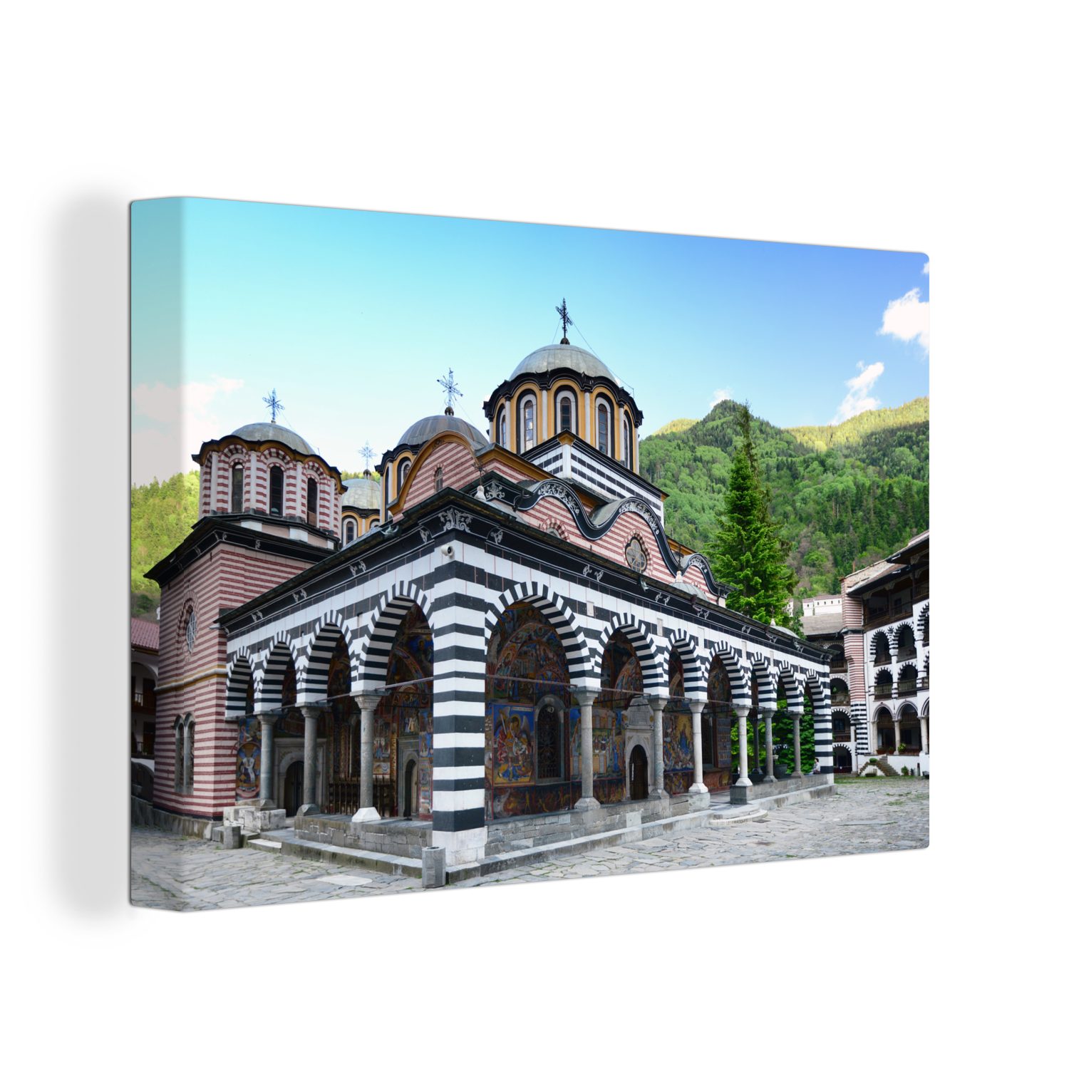 OneMillionCanvasses® Leinwandbild Rila-Kloster Bulgarien, (1 St), Wandbild Leinwandbilder, Aufhängefertig, Wanddeko, 30x20 cm