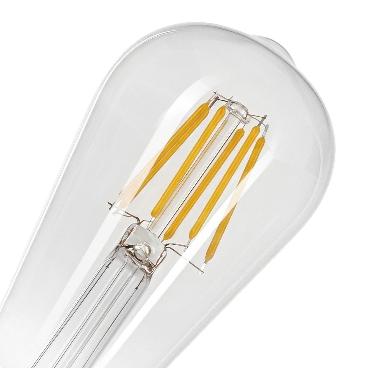 hofstein LED-Leuchtmittel 2er Set Glühbirne Warmweiß 6 Watt 800 Lumen, E27, 3000 Kelvin, Edison Vintage, Filament, Klar – Bild 5 von 5