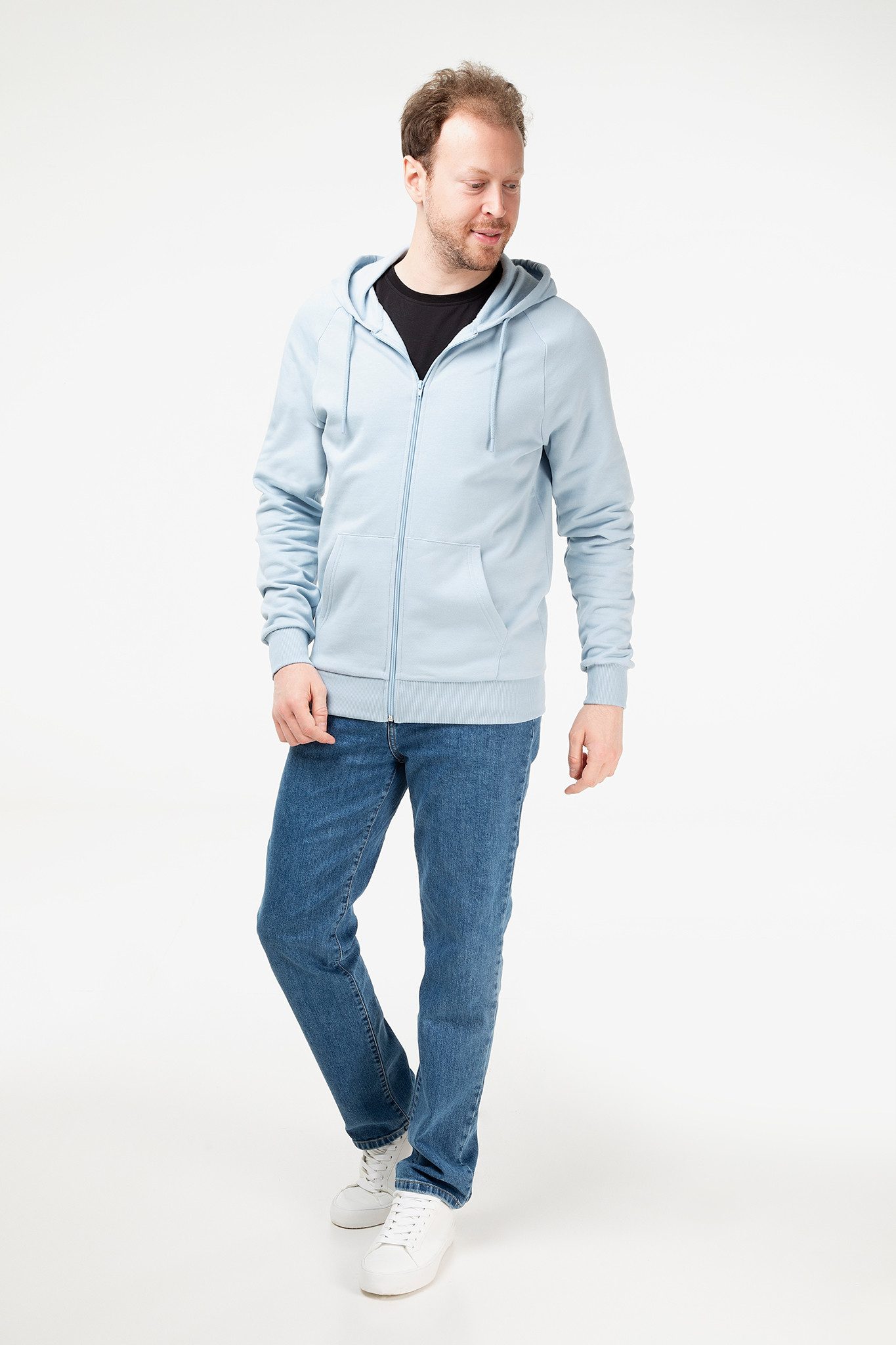 Evermind Kapuzennickijacke Unisex Kapuzenjacke aus Bio-Baumwolle – fair produziert & nachhaltig